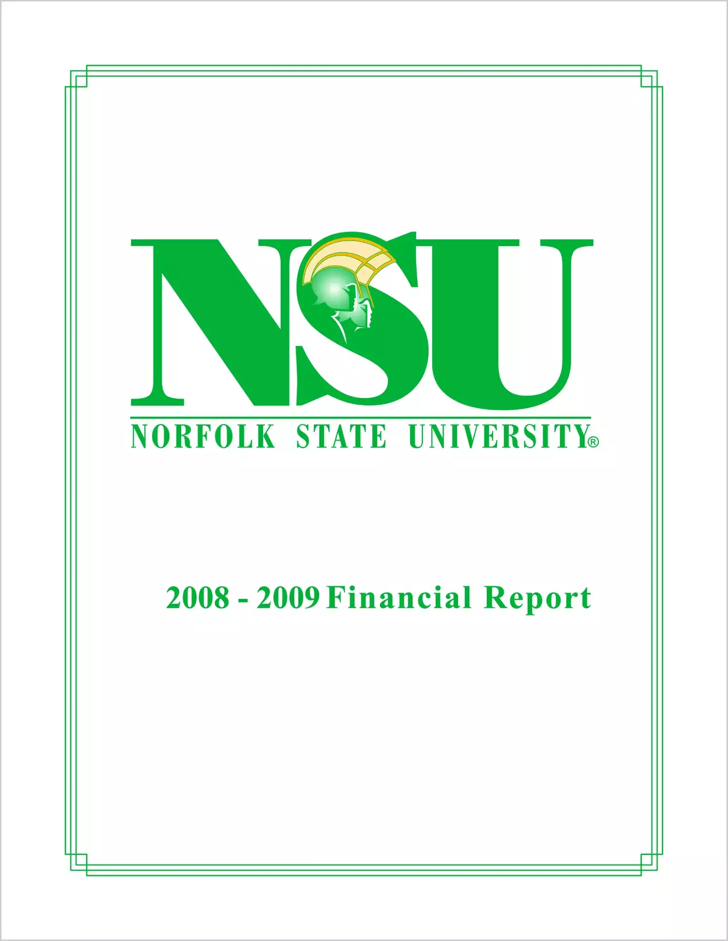 Norfolk State University Financial Statements for the year ended June 30, 2009