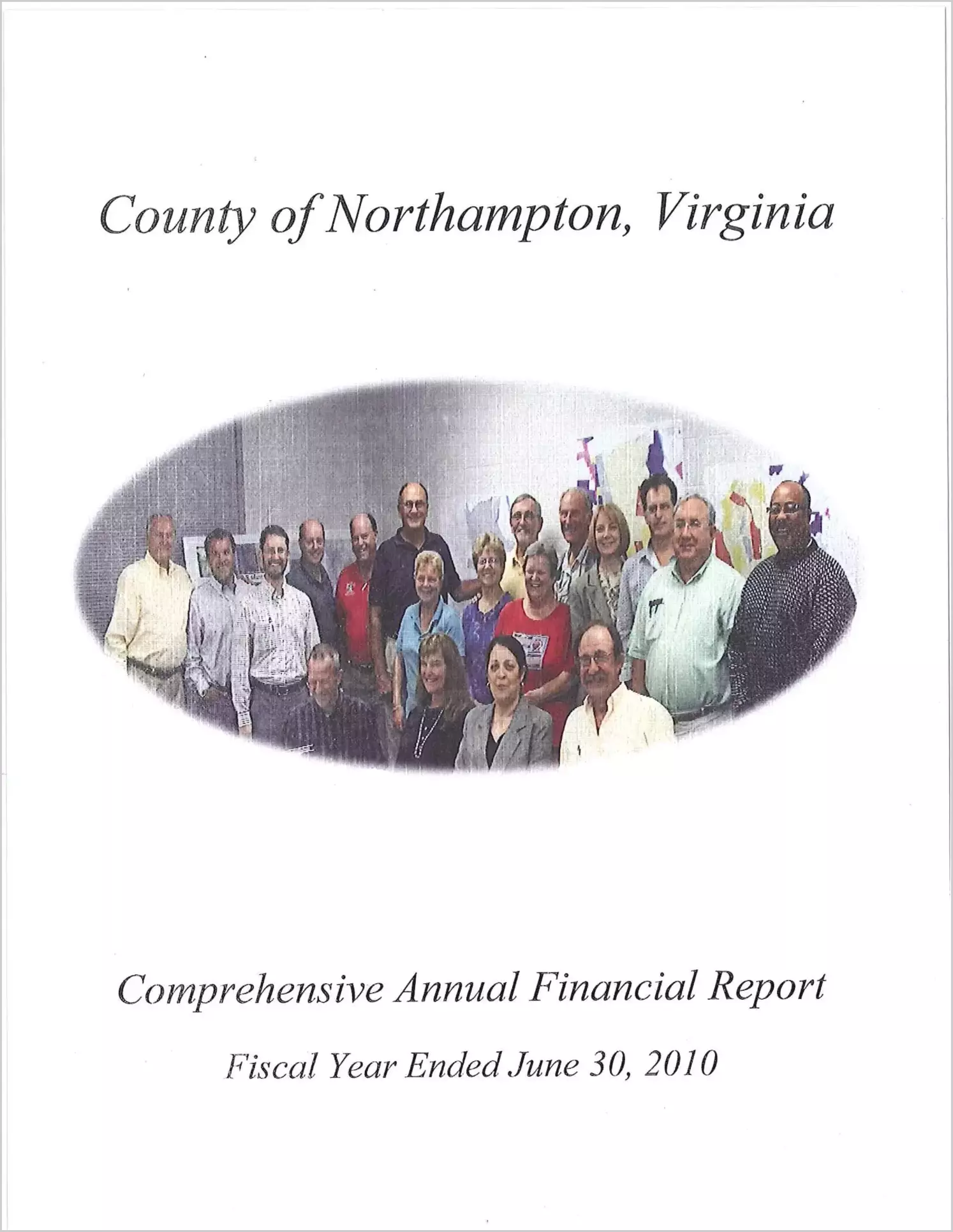 preview of 2010 Annual Financial Report for County of Northampton