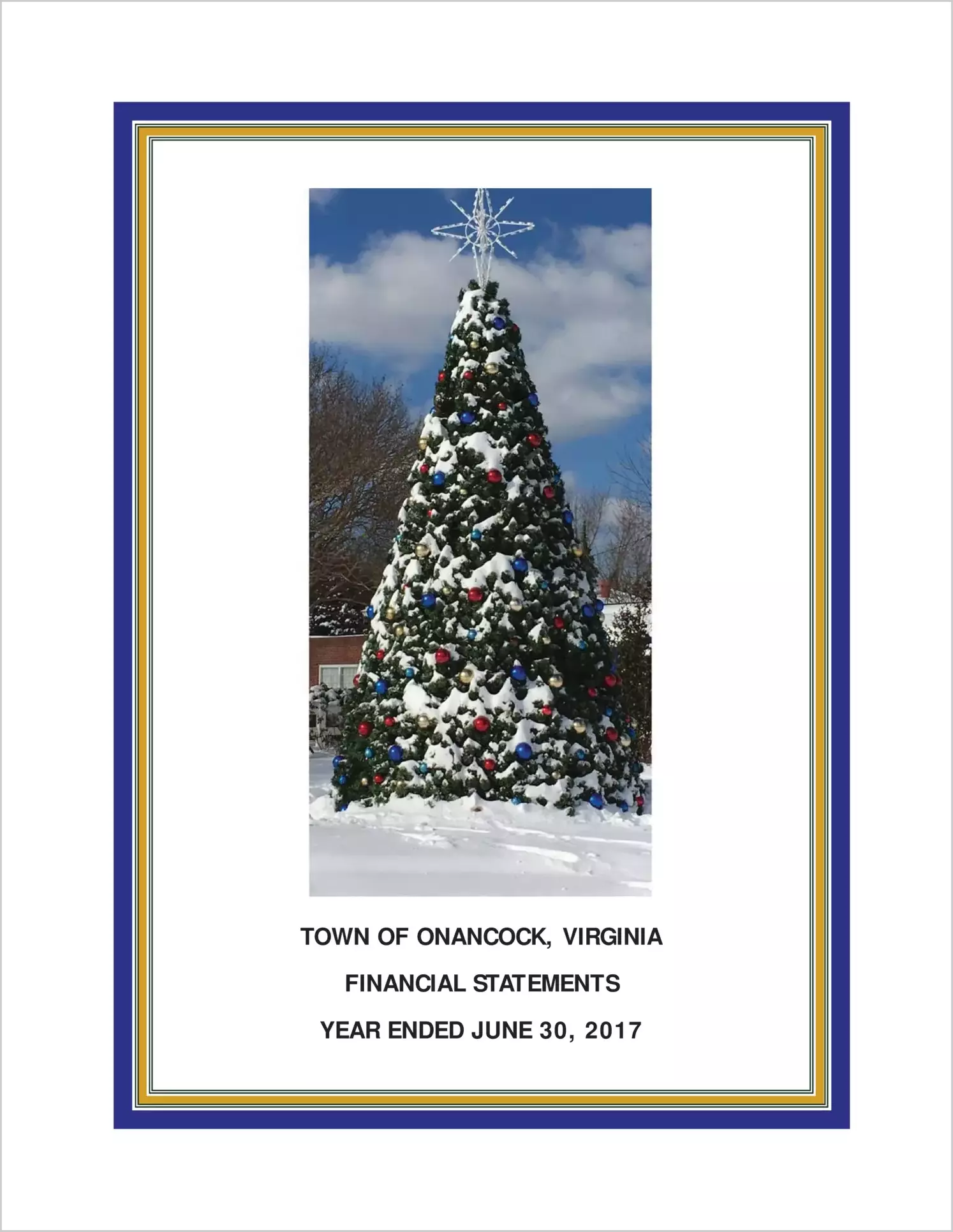 2017 Annual Financial Report for Town of Onancock