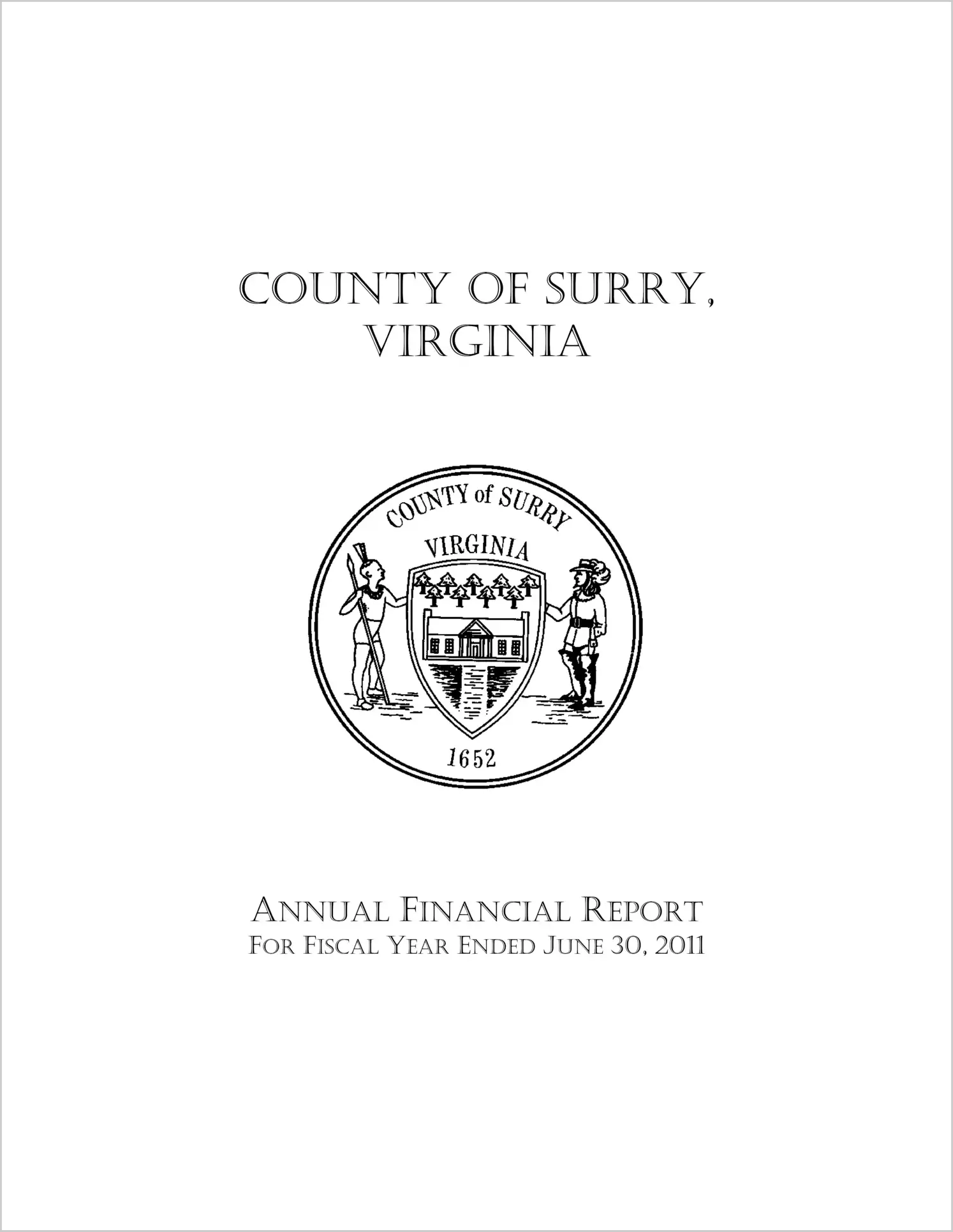 2011 Annual Financial Report for County of Surry