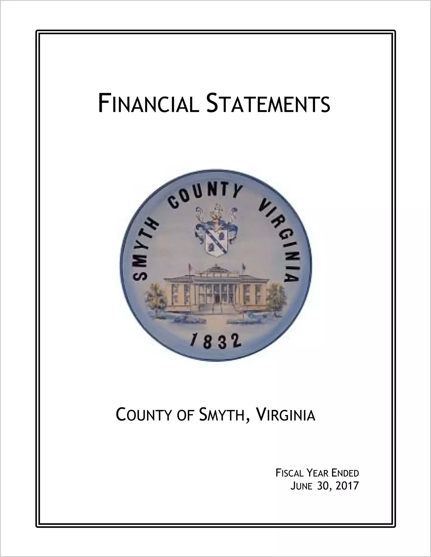 2017 Annual Financial Report for County of Smyth
