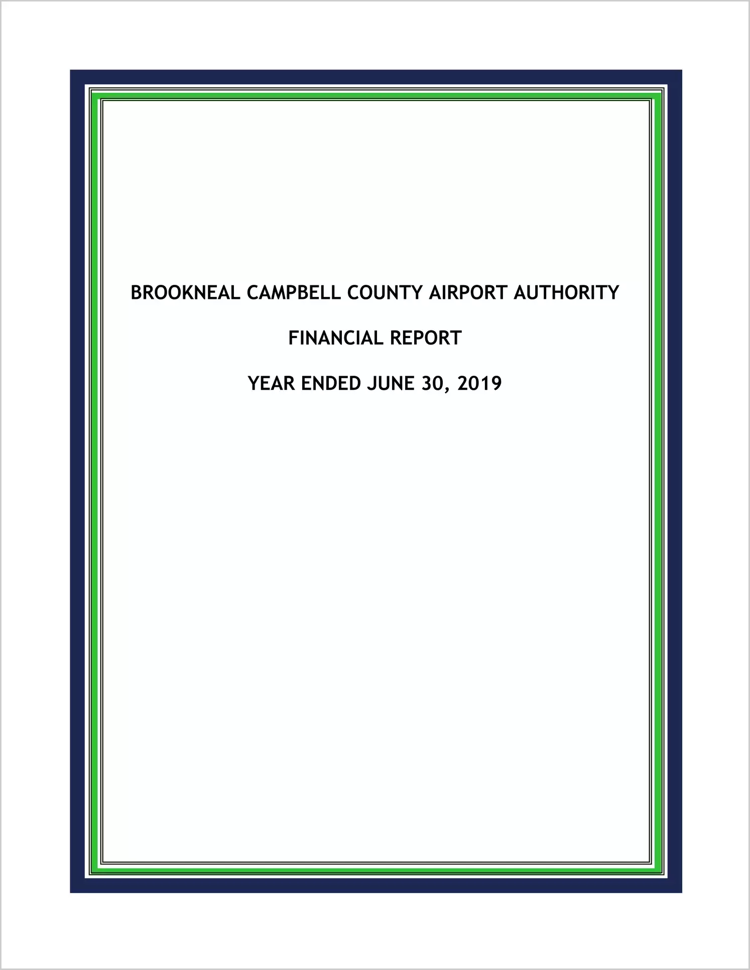 2019 ABC/Other Annual Financial Report  for Brookneal Campbell County Airport