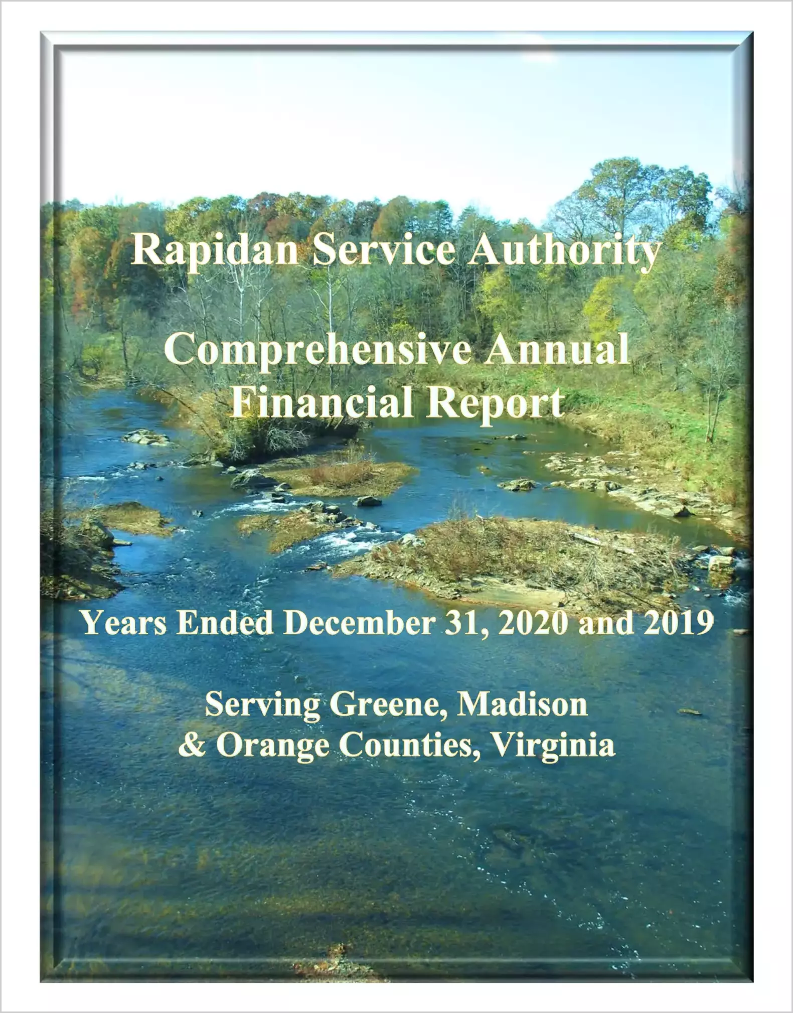 preview of 2020 ABC/Other Annual Financial Report for Rapidan Service Authority