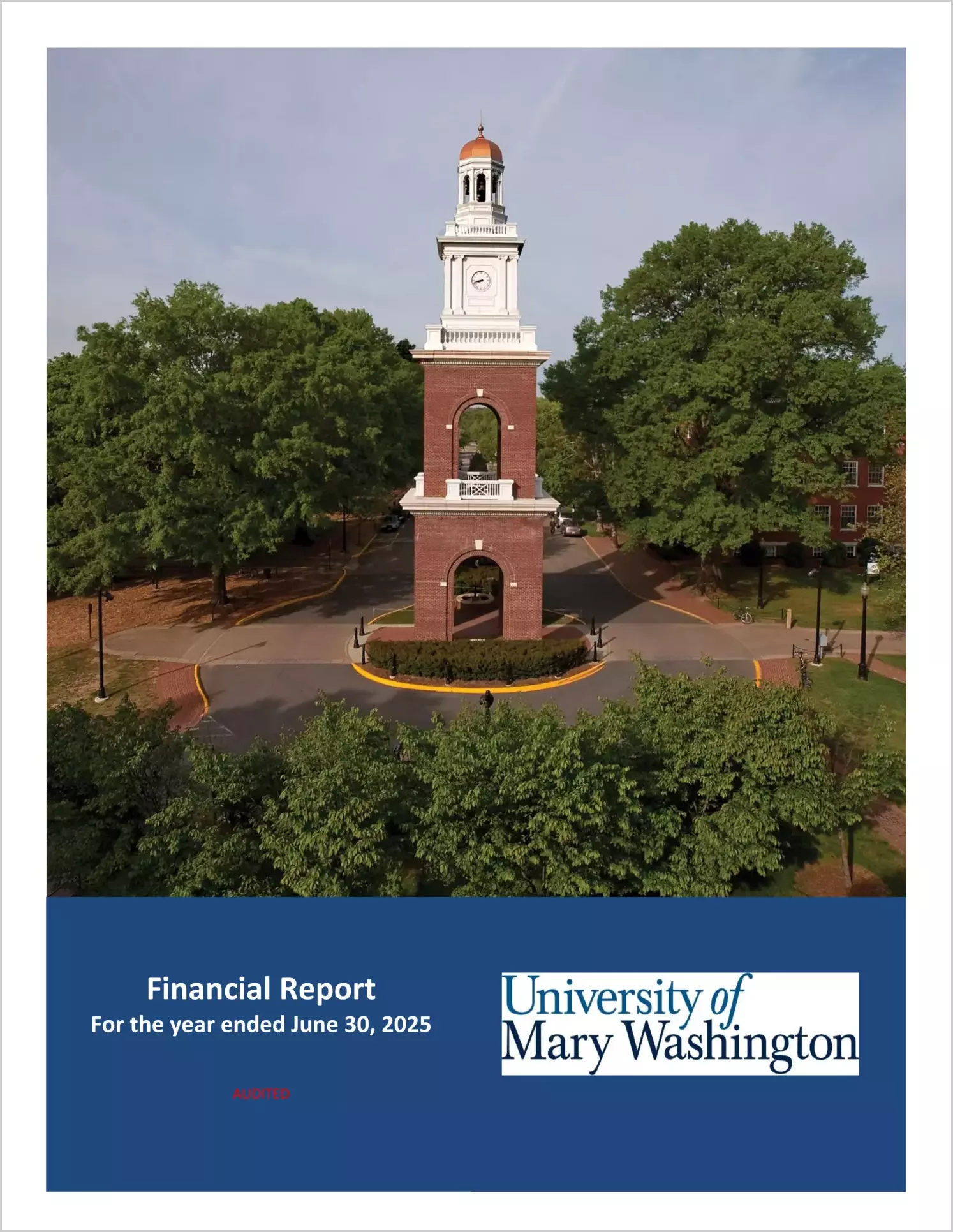 preview of University of Mary Washington Financial Statements for the year ended June 30, 2025