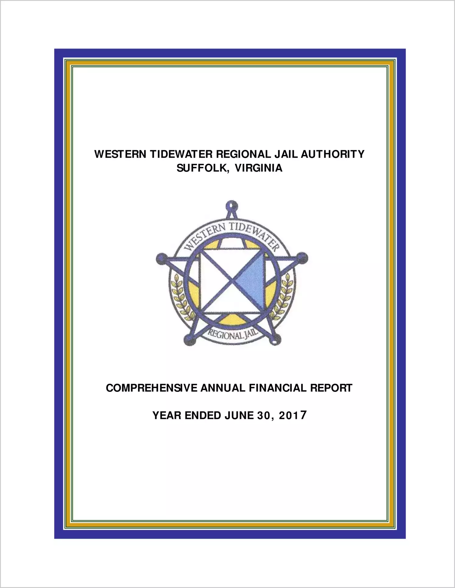 2017 ABC/Other Annual Financial Report  for Western Tidewater Regional Jail Authority