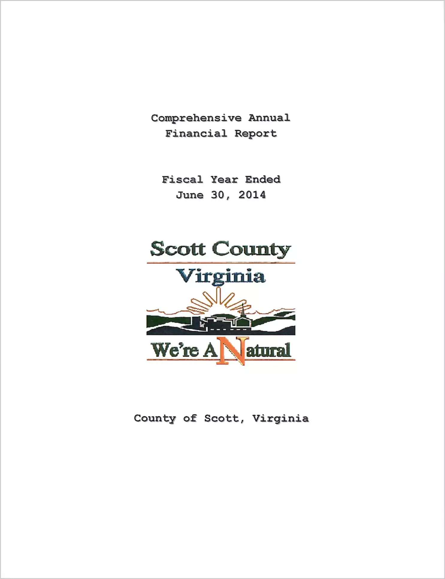 2014 Annual Financial Report for County of Scott