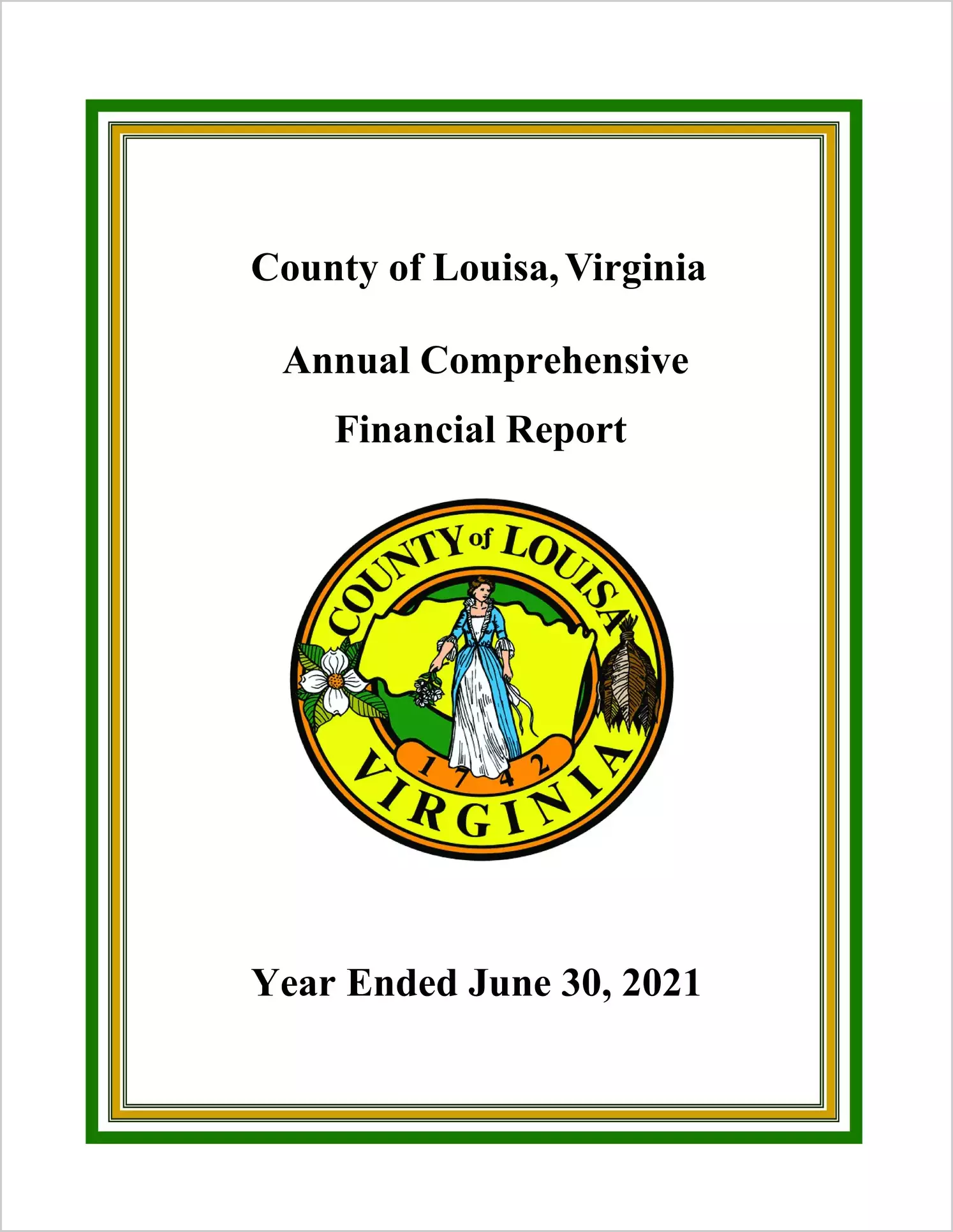 2021 Annual Financial Report for County of Louisa
