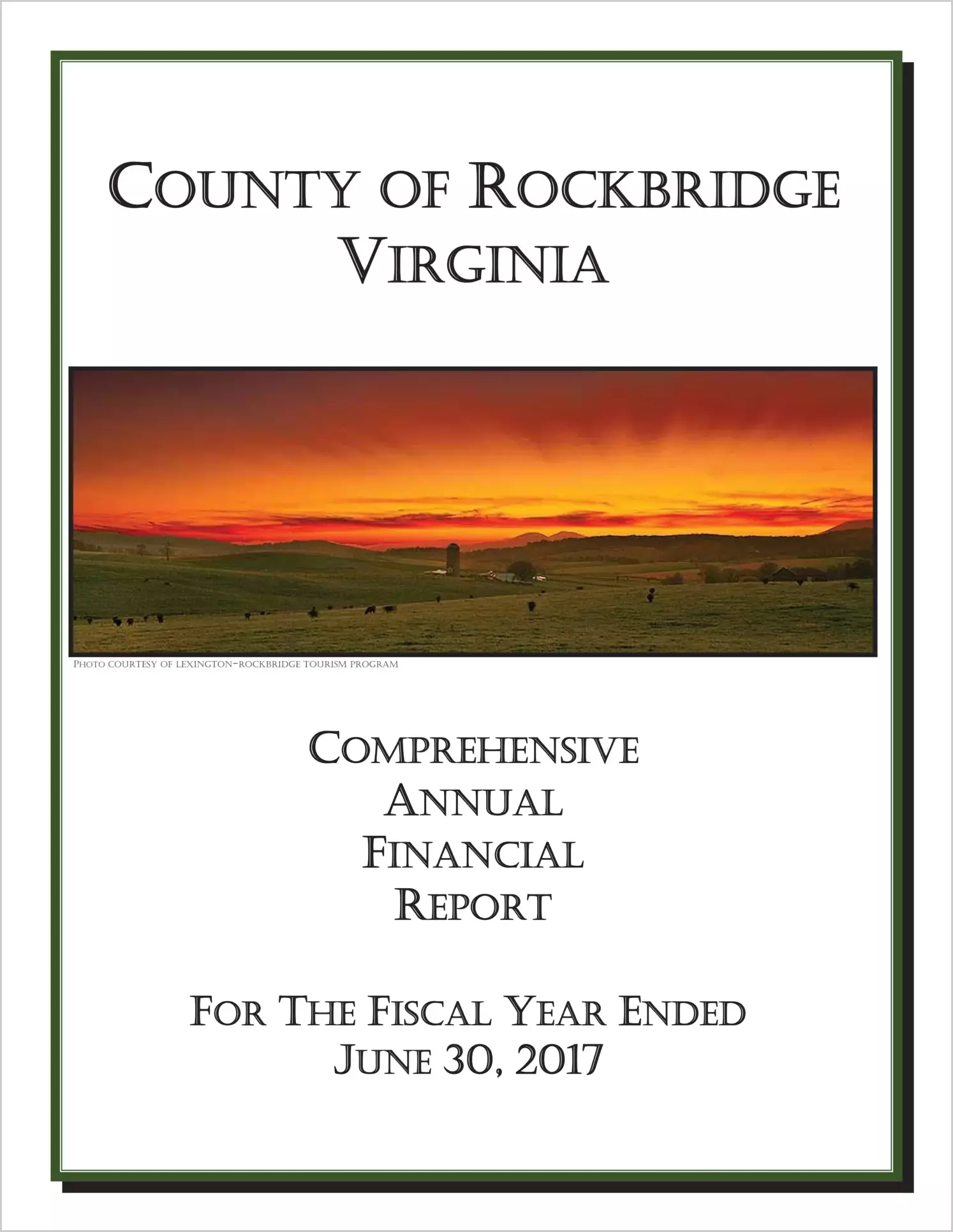 2017 Annual Financial Report for County of Rockbridge