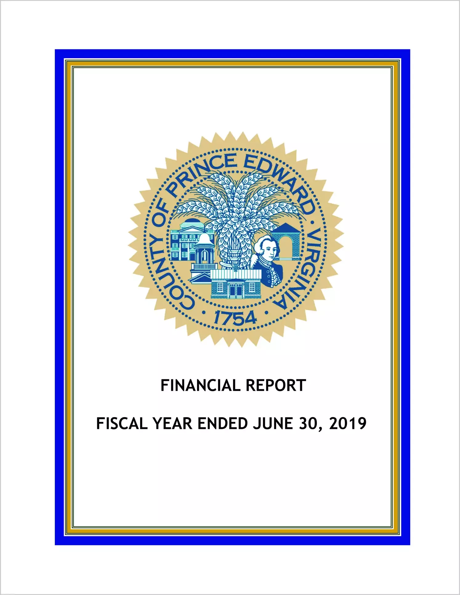 2019 Annual Financial Report for County of Prince Edward