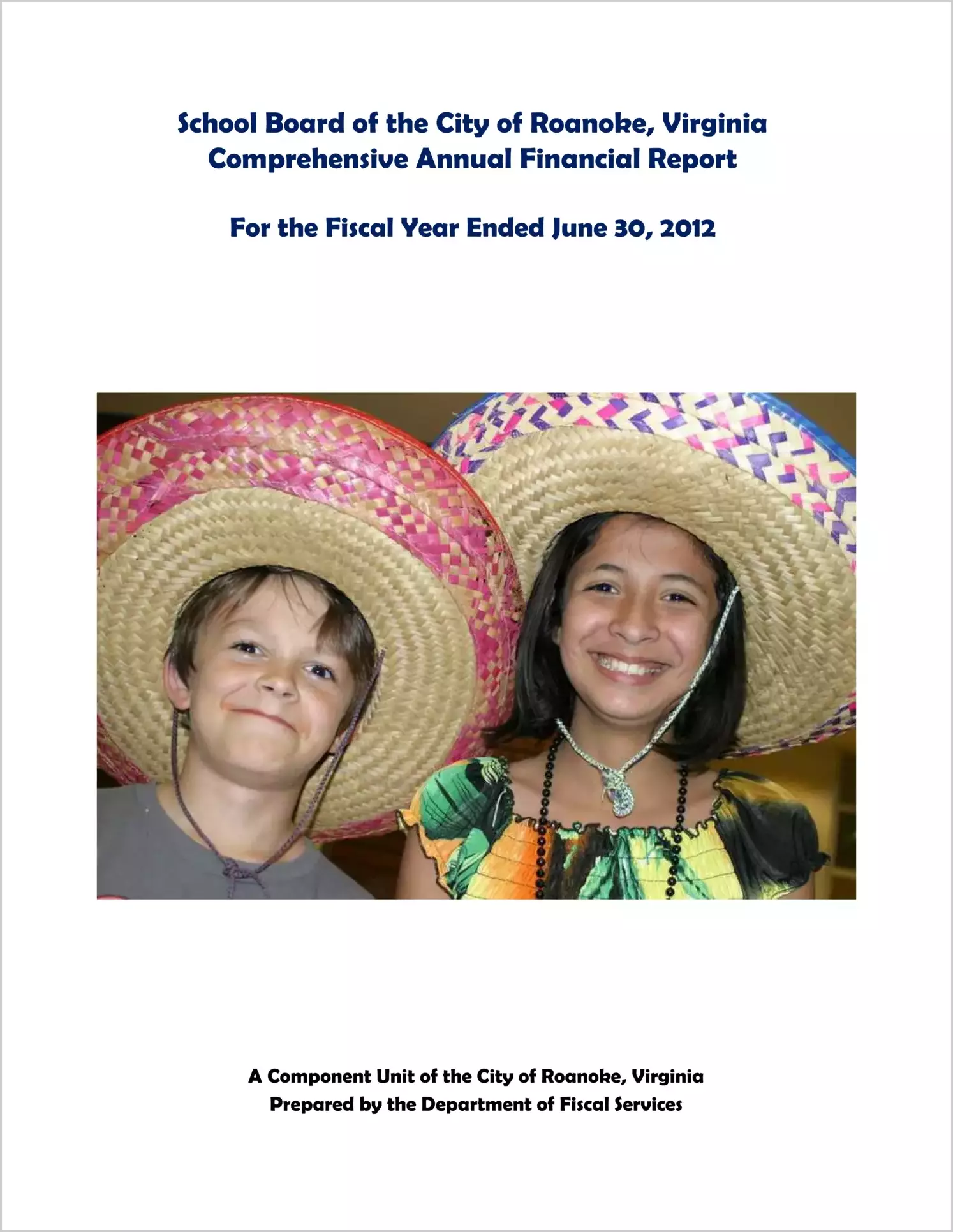 2012 Public Schools Annual Financial Report for City of Roanoke