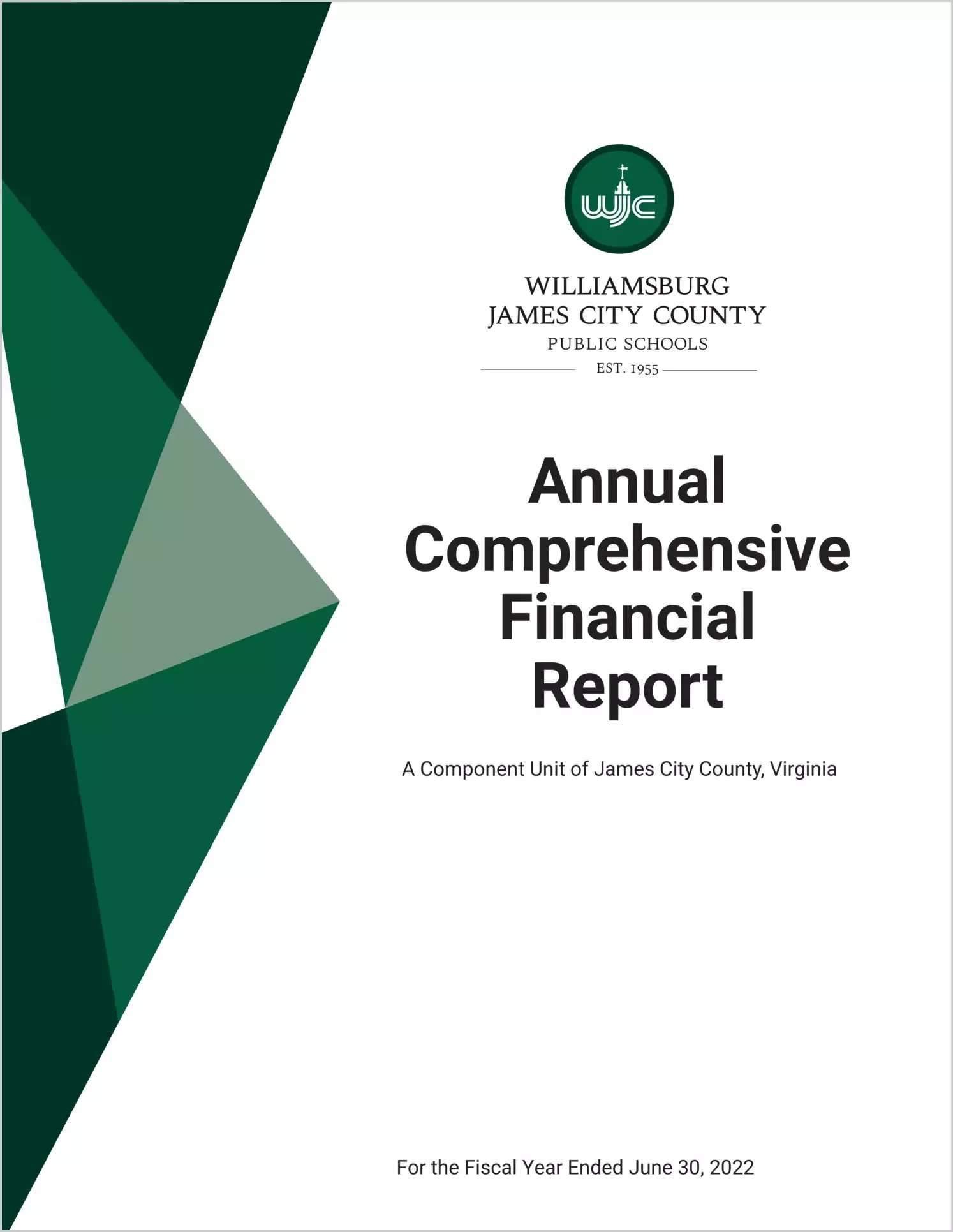 preview of 2022 Public Schools Annual Financial Report for City of Williamsburg