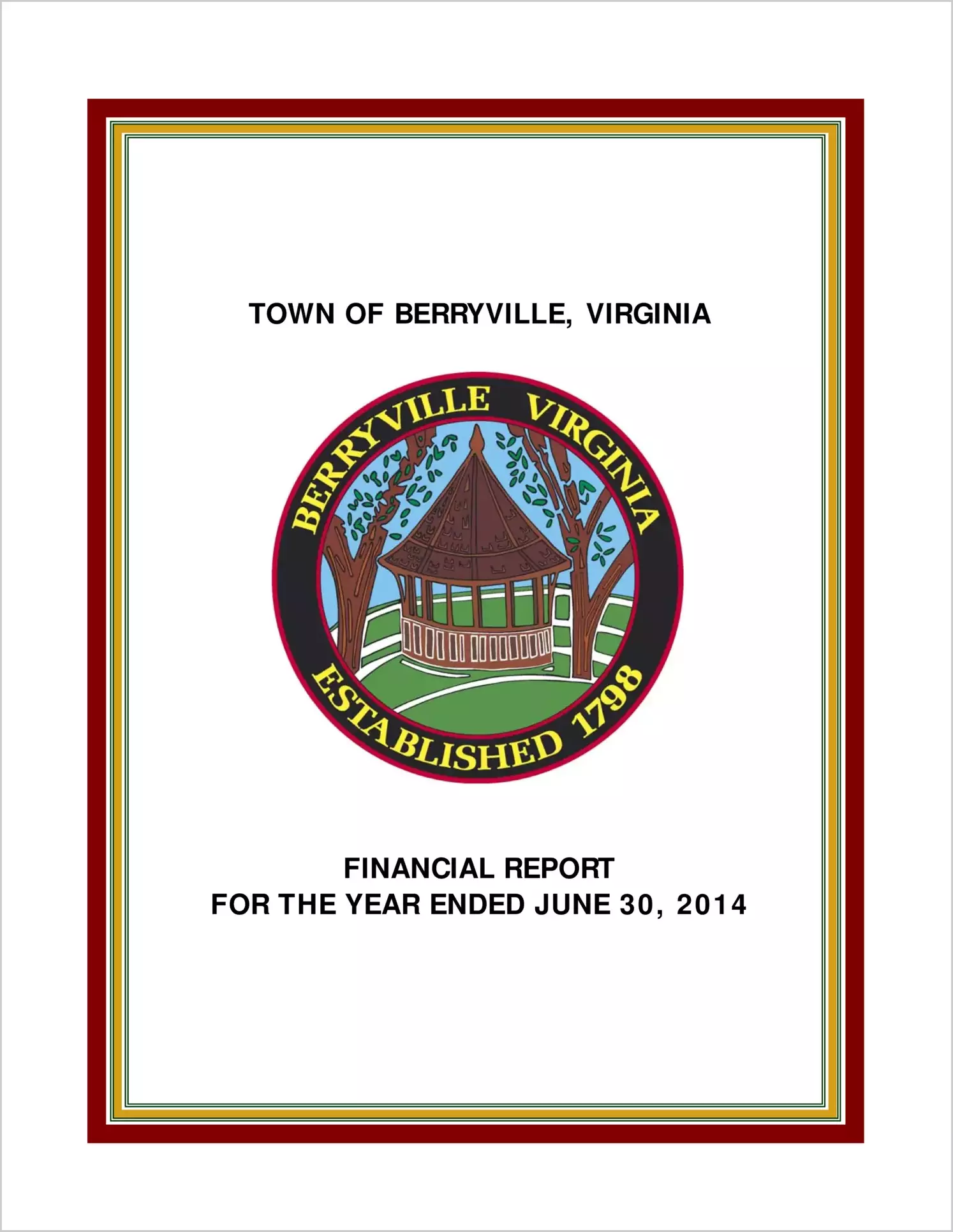 2014 Annual Financial Report for Town of Berryville
