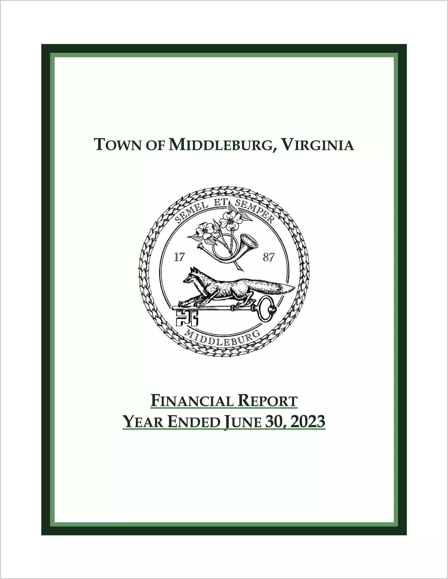 2023 Annual Financial Report for Town of Middleburg