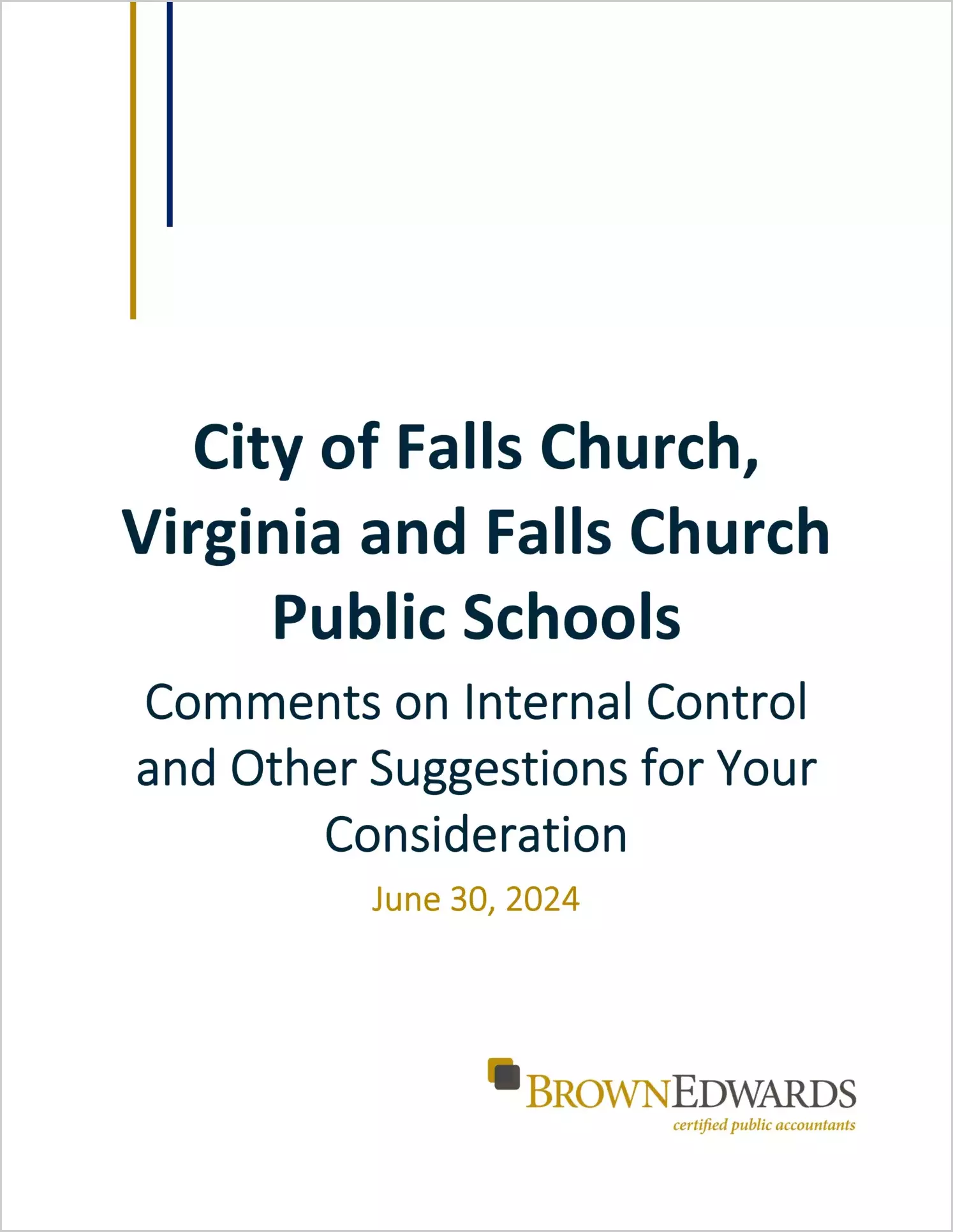 preview of 2024 Management Letter for City of Falls Church