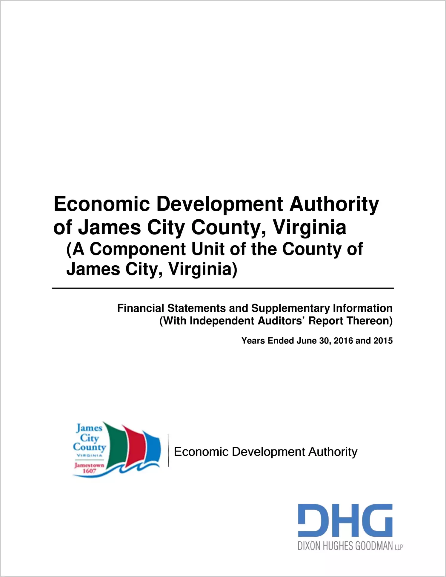 2016 ABC/Other Annual Financial Report  for James City County Economic Development Authority