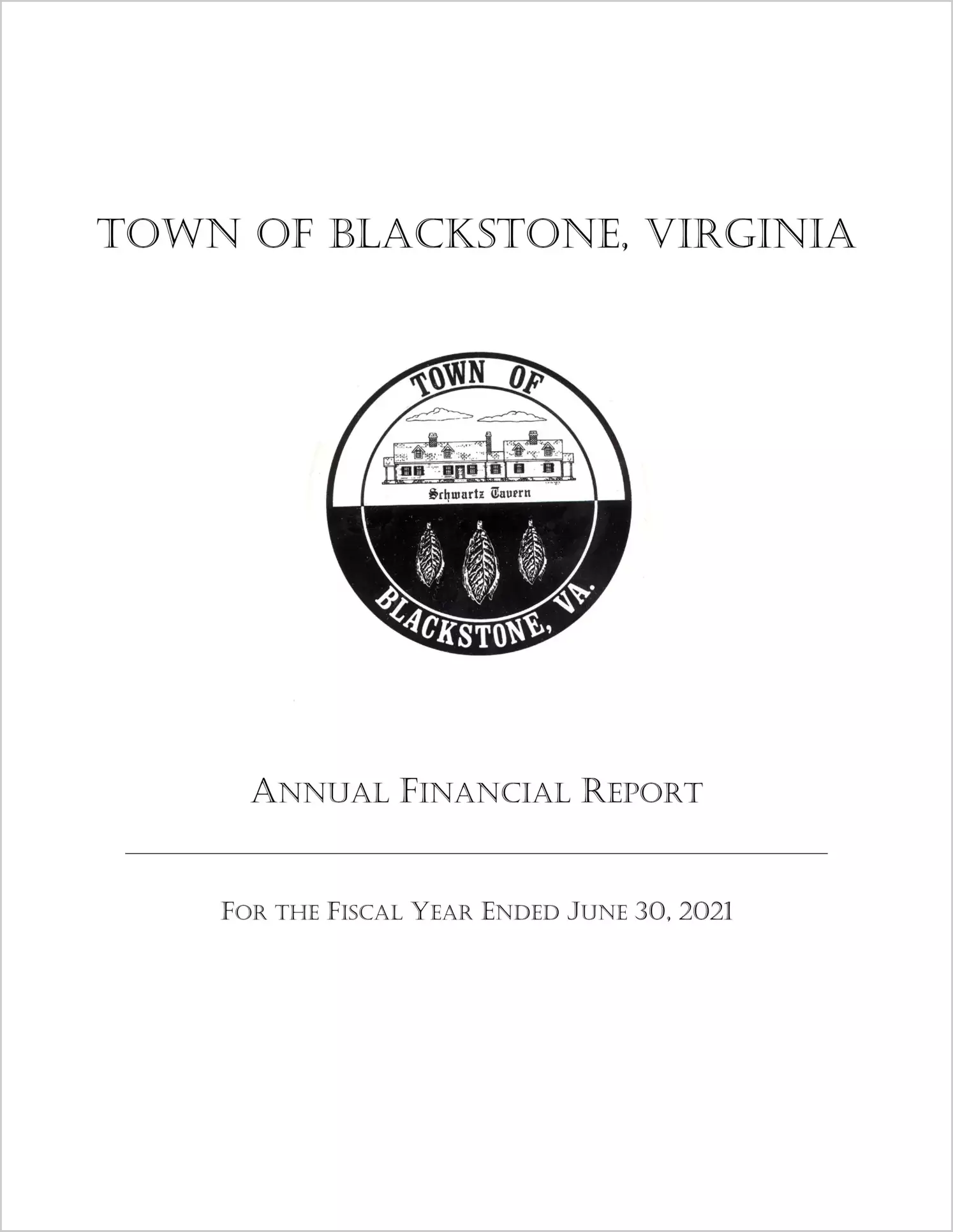 2021 Annual Financial Report for Town of Blackstone
