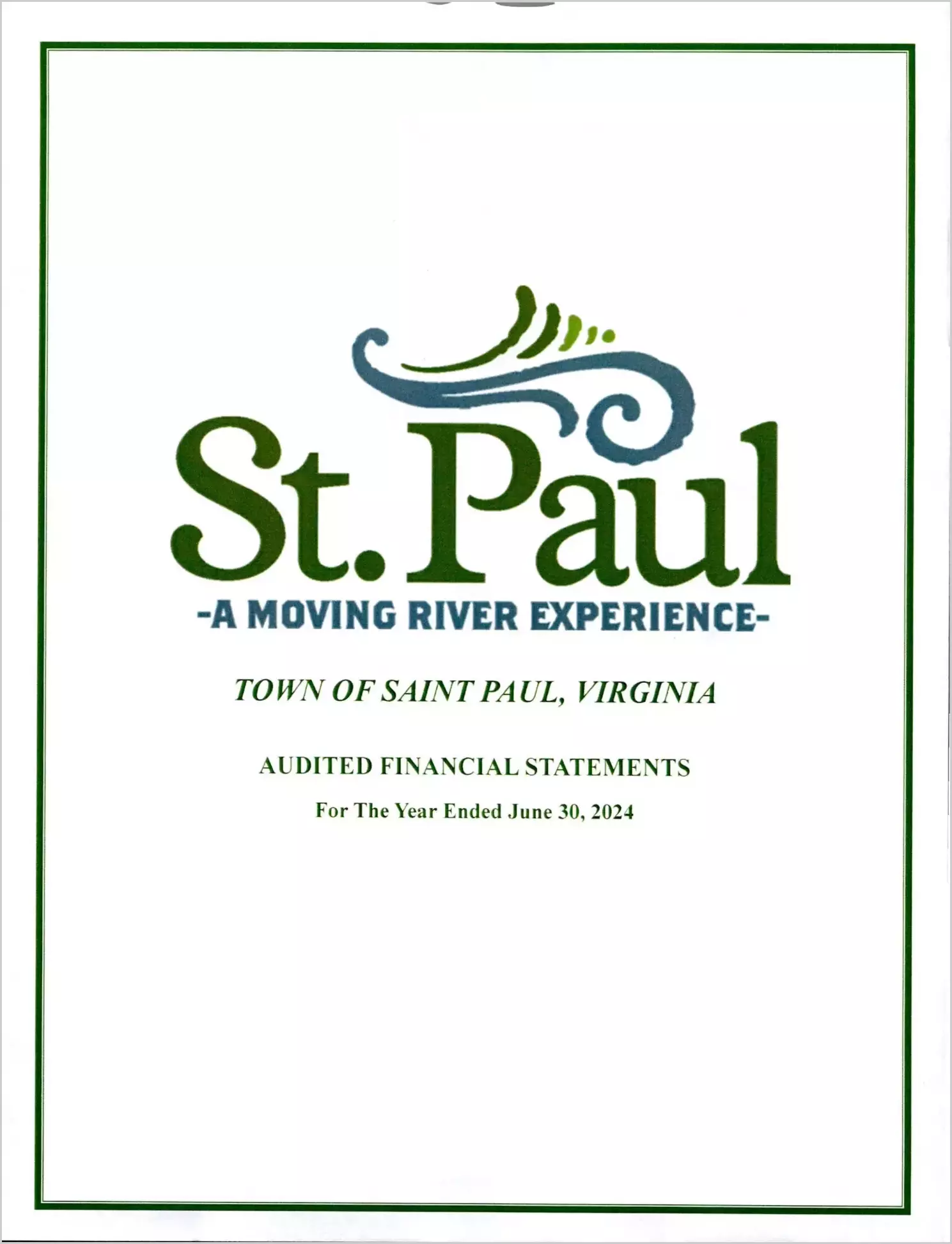 preview of 2024 Annual Financial Report for Town of Saint Paul