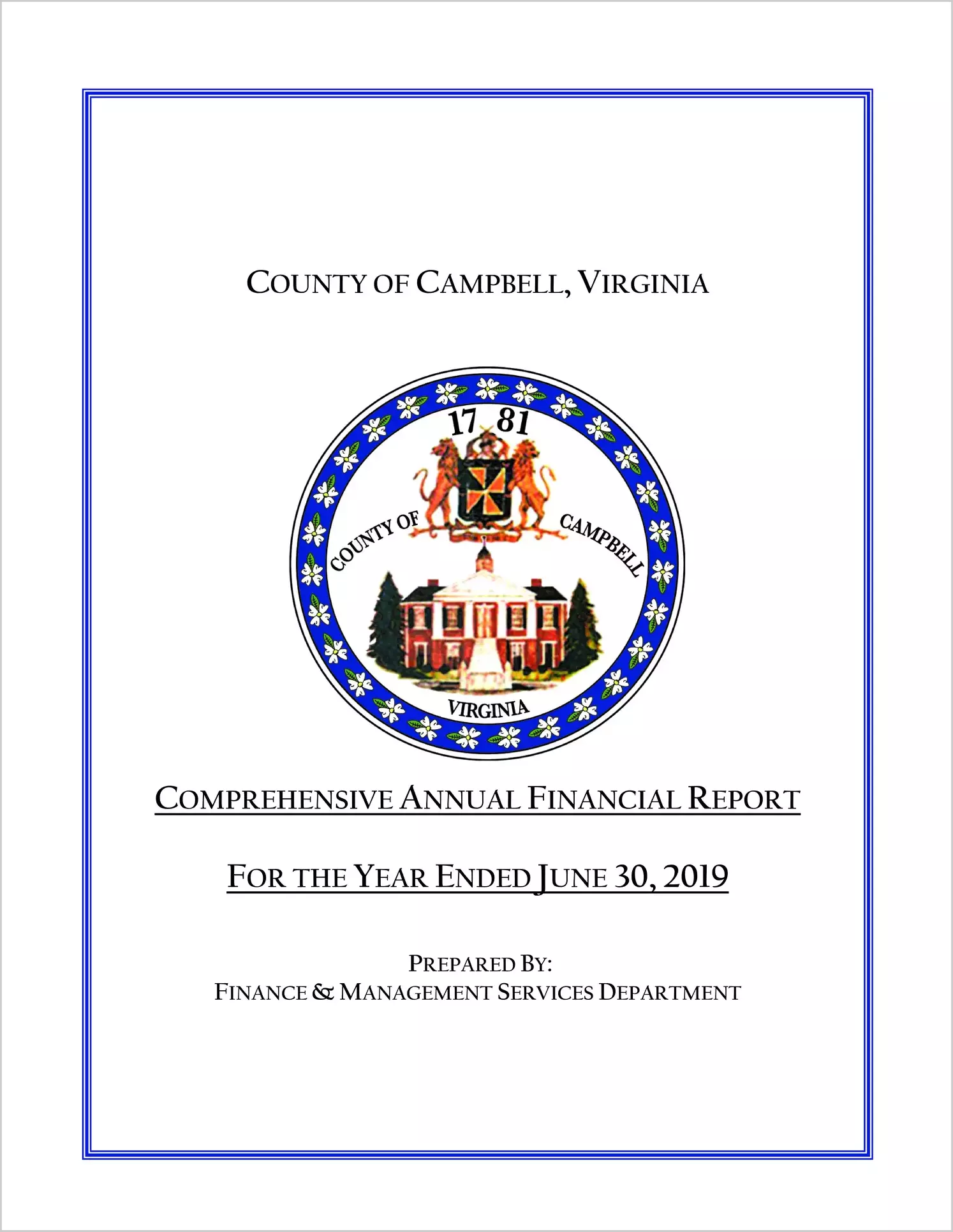 2019 Annual Financial Report for County of Campbell