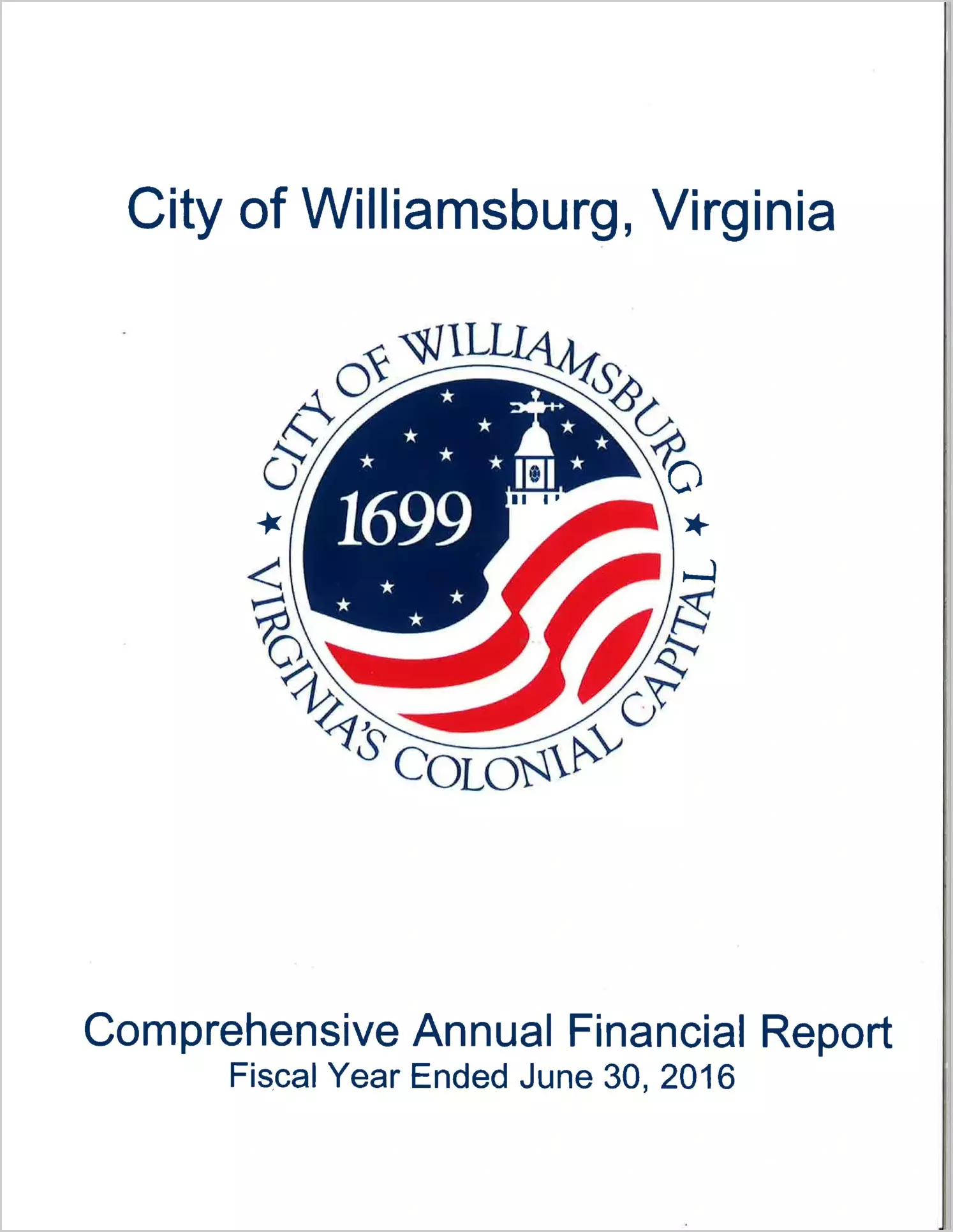 2016 Annual Financial Report for City of Williamsburg