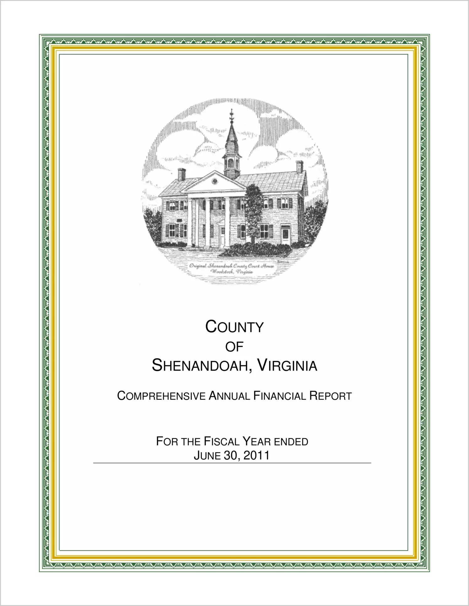 2011 Annual Financial Report for County of Shenandoah