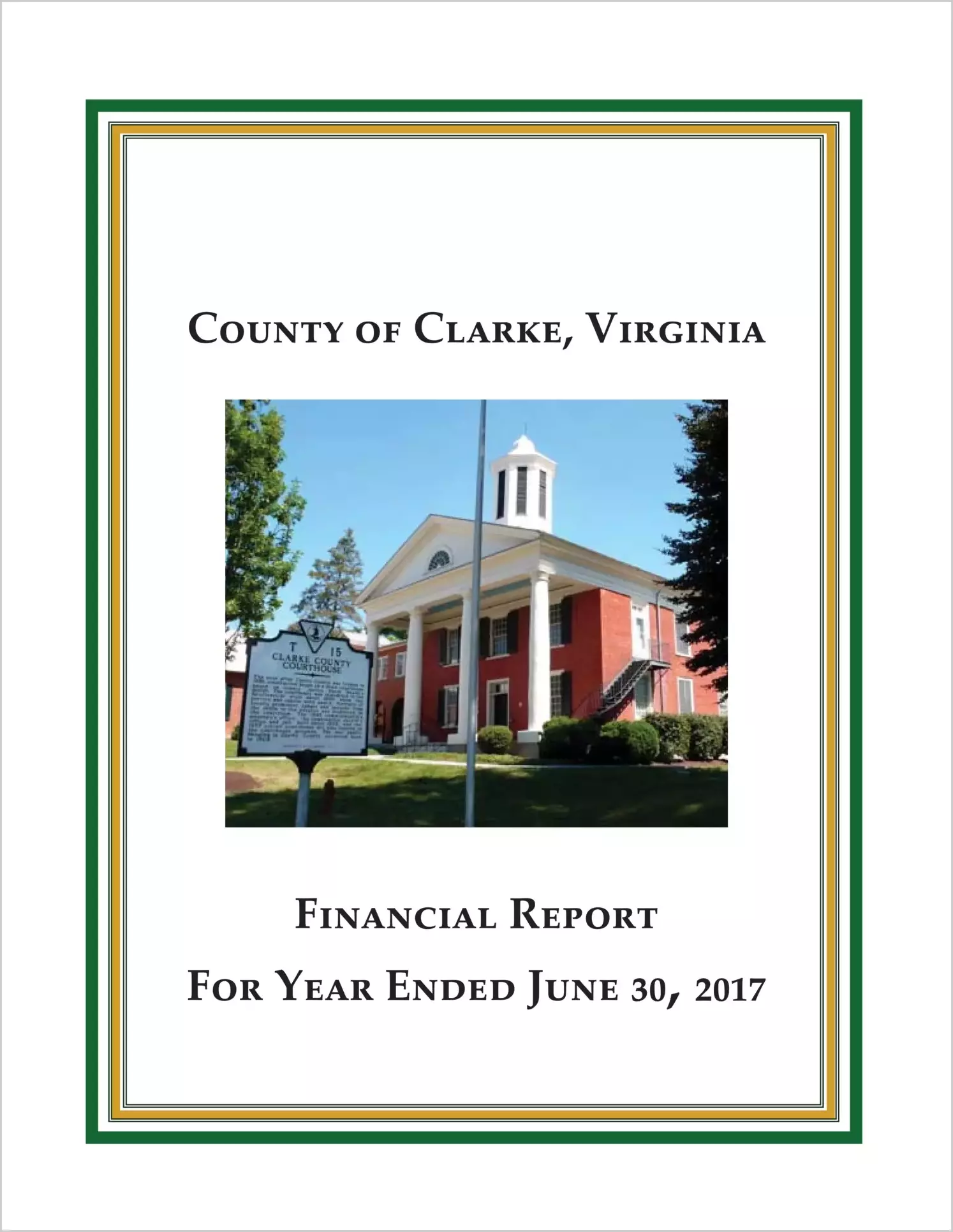 2017 Annual Financial Report for County of Clarke