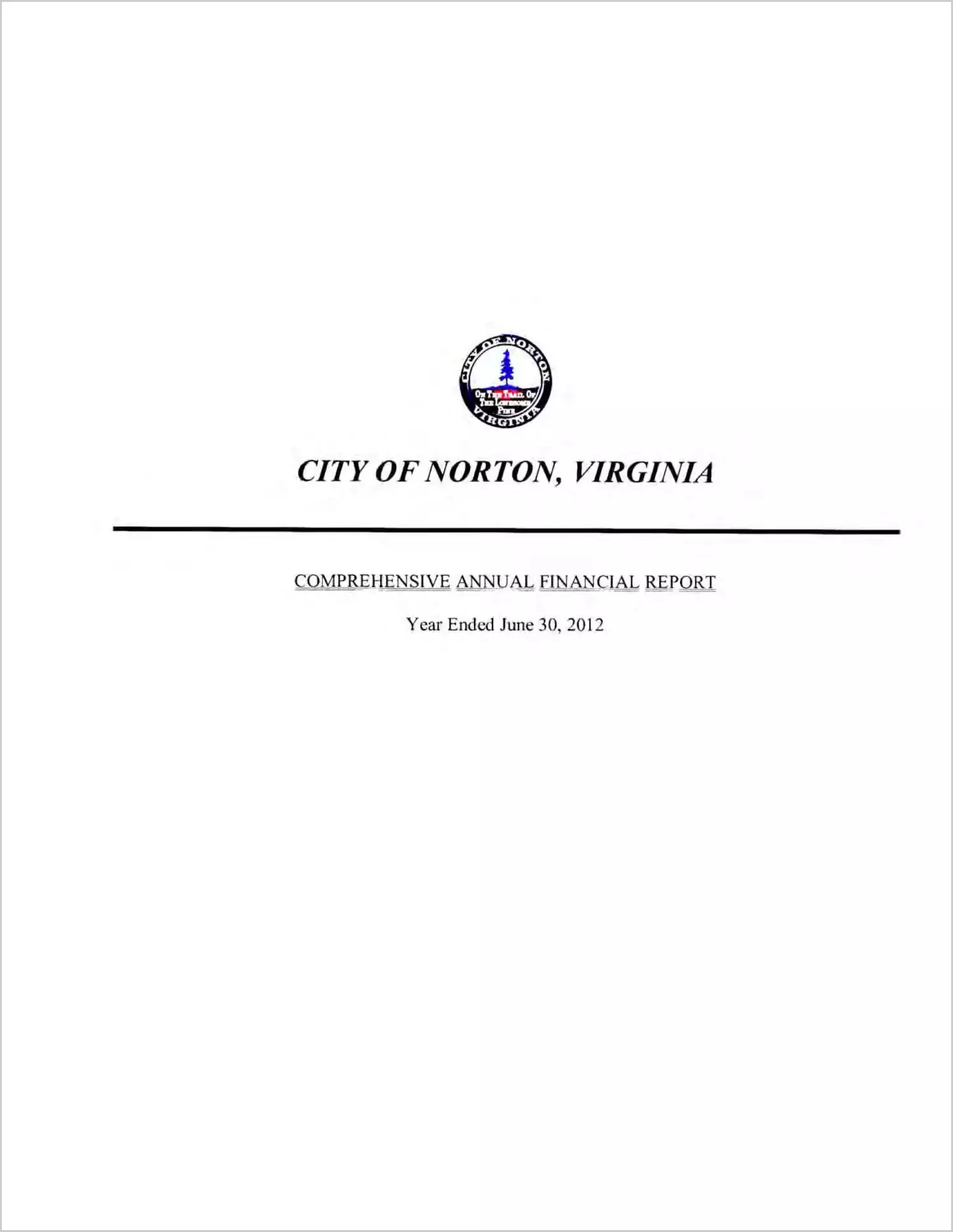 2012 Annual Financial Report for City of Norton