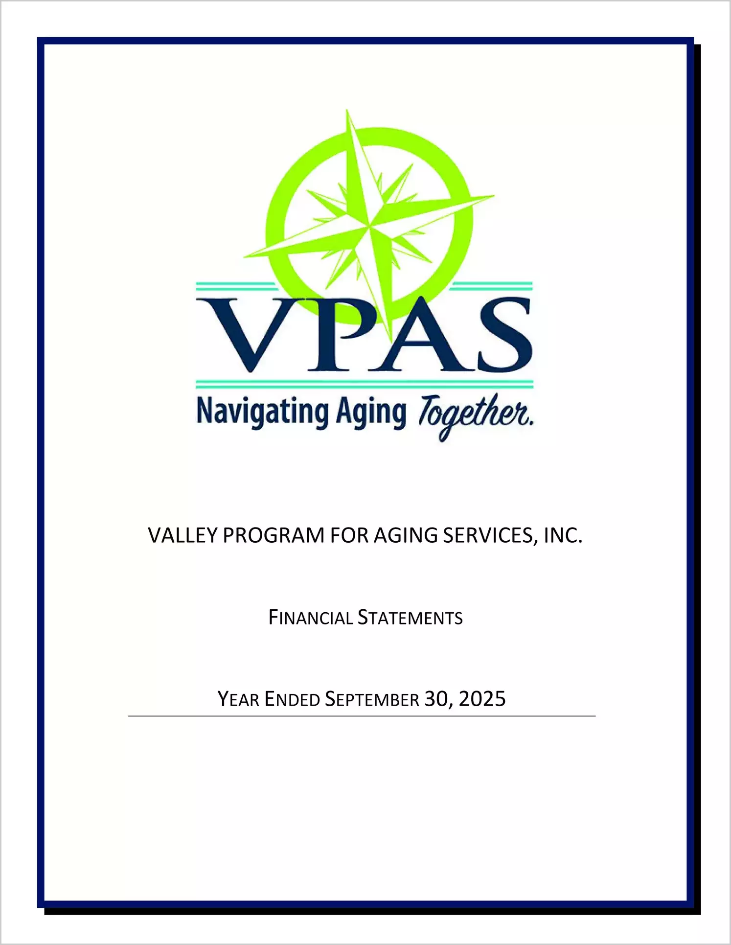 preview of 2025 ABC/Other Annual Financial Report for Valley Program for Aging Services