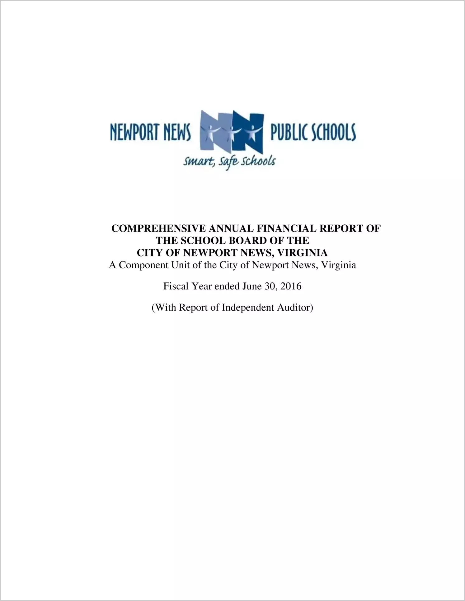 2016 Public Schools Annual Financial Report for City of Newport News