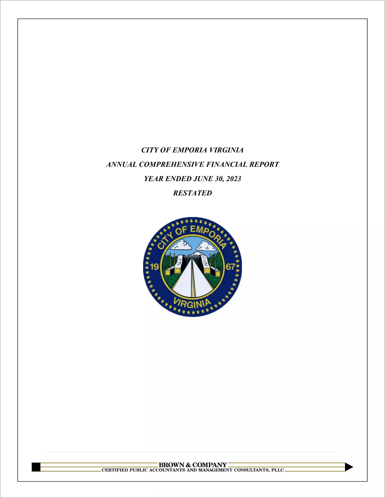 2023 Annual Financial Report for City of Emporia- Restated 8/31/2025