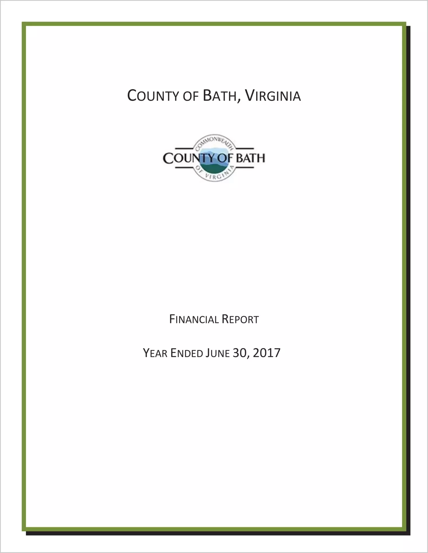 2017 Annual Financial Report for County of Bath