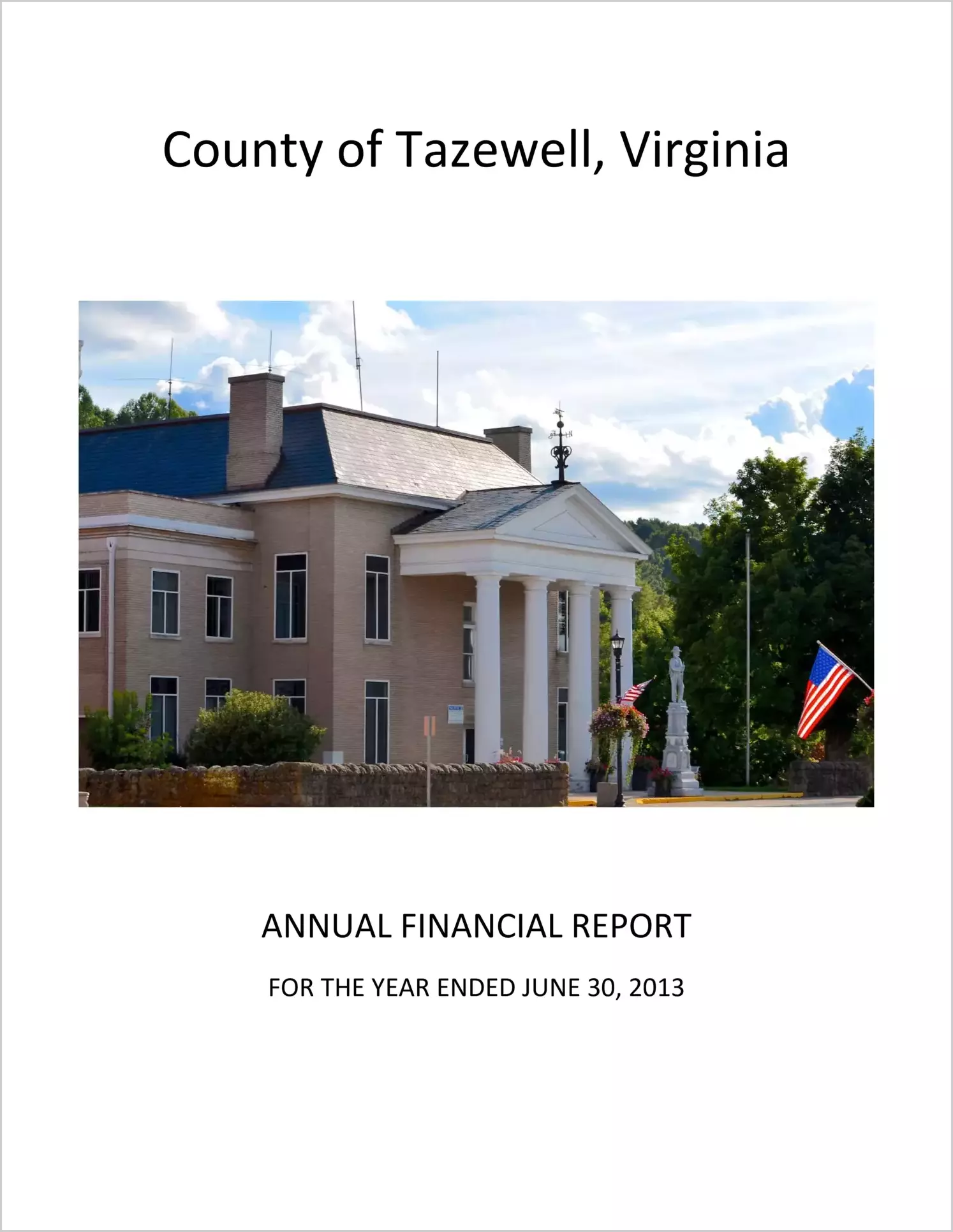 2013 Annual Financial Report for County of Tazewell