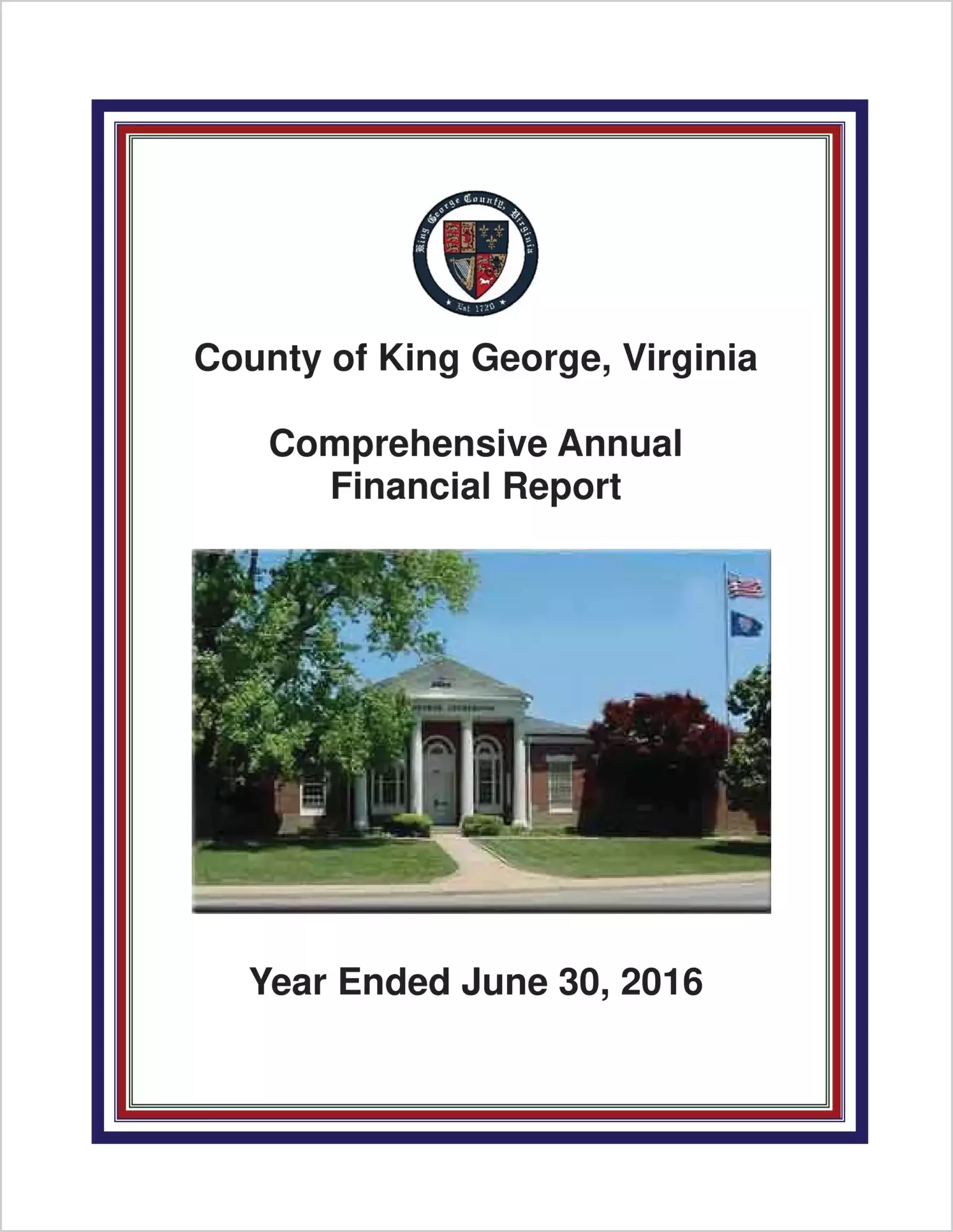 2016 Annual Financial Report for County of King George