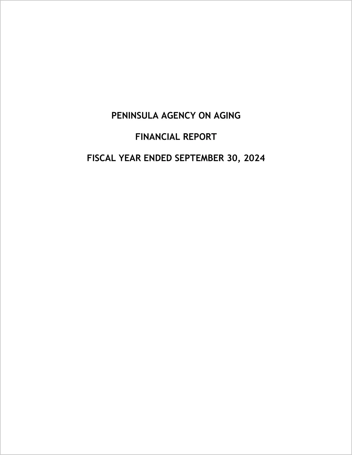 preview of 2024 ABC/Other Annual Financial Report for Peninsula Agency on Aging