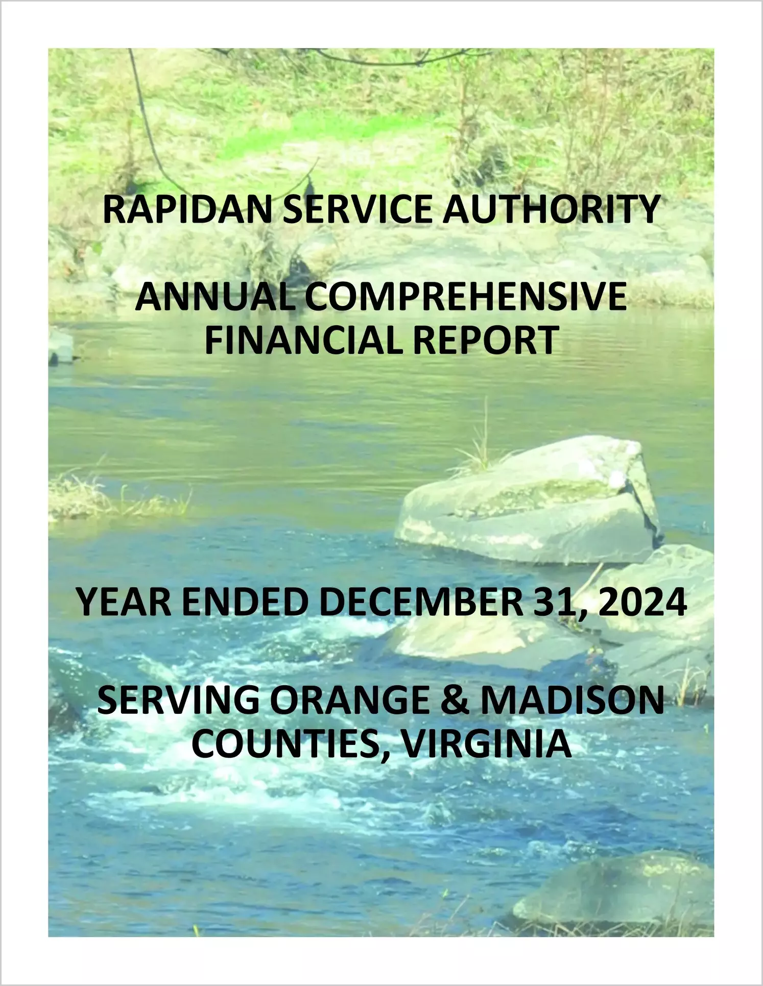 preview of 2024 ABC/Other Annual Financial Report for Rapidan Service Authority