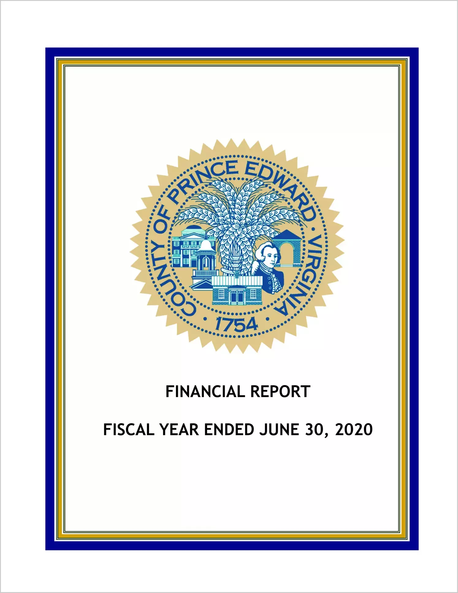 2020 Annual Financial Report for County of Prince Edward