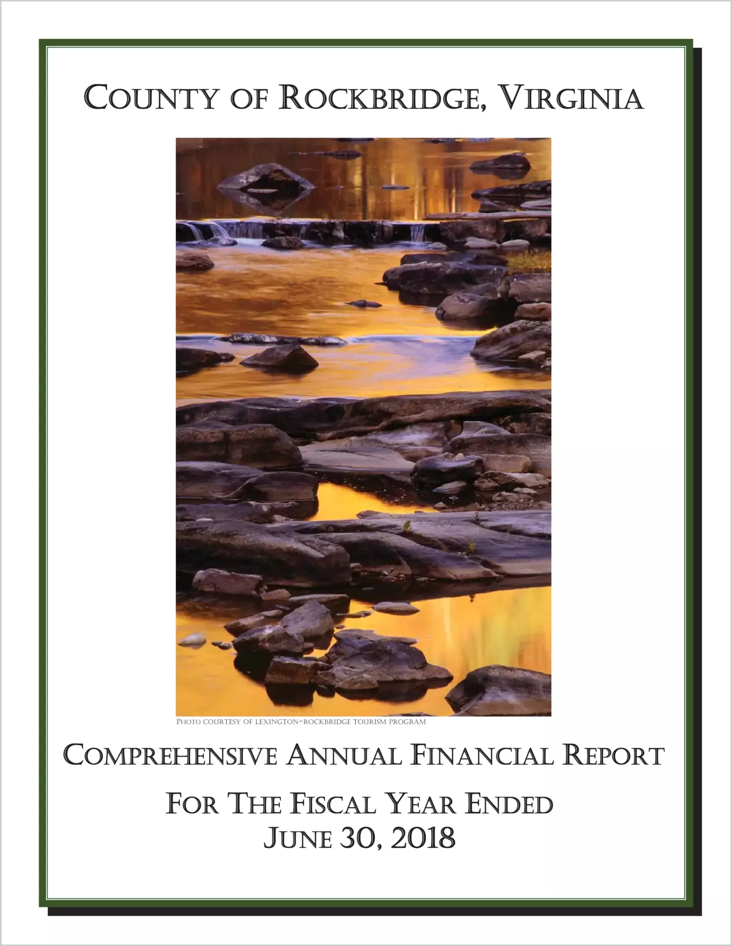 2018 Annual Financial Report for County of Rockbridge