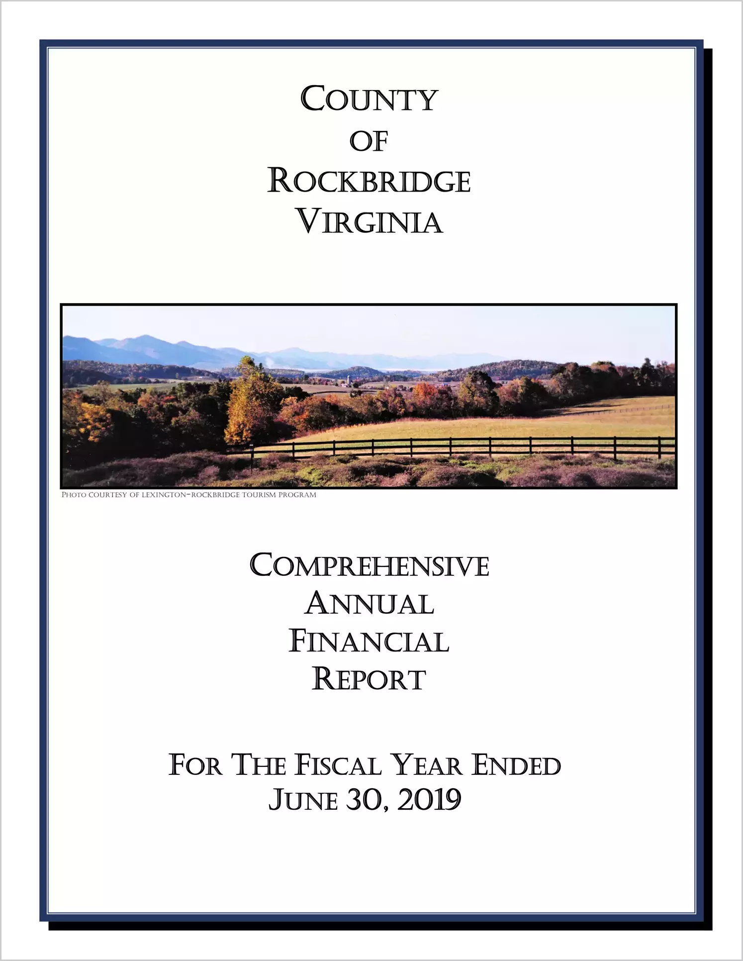 2019 Annual Financial Report for County of Rockbridge