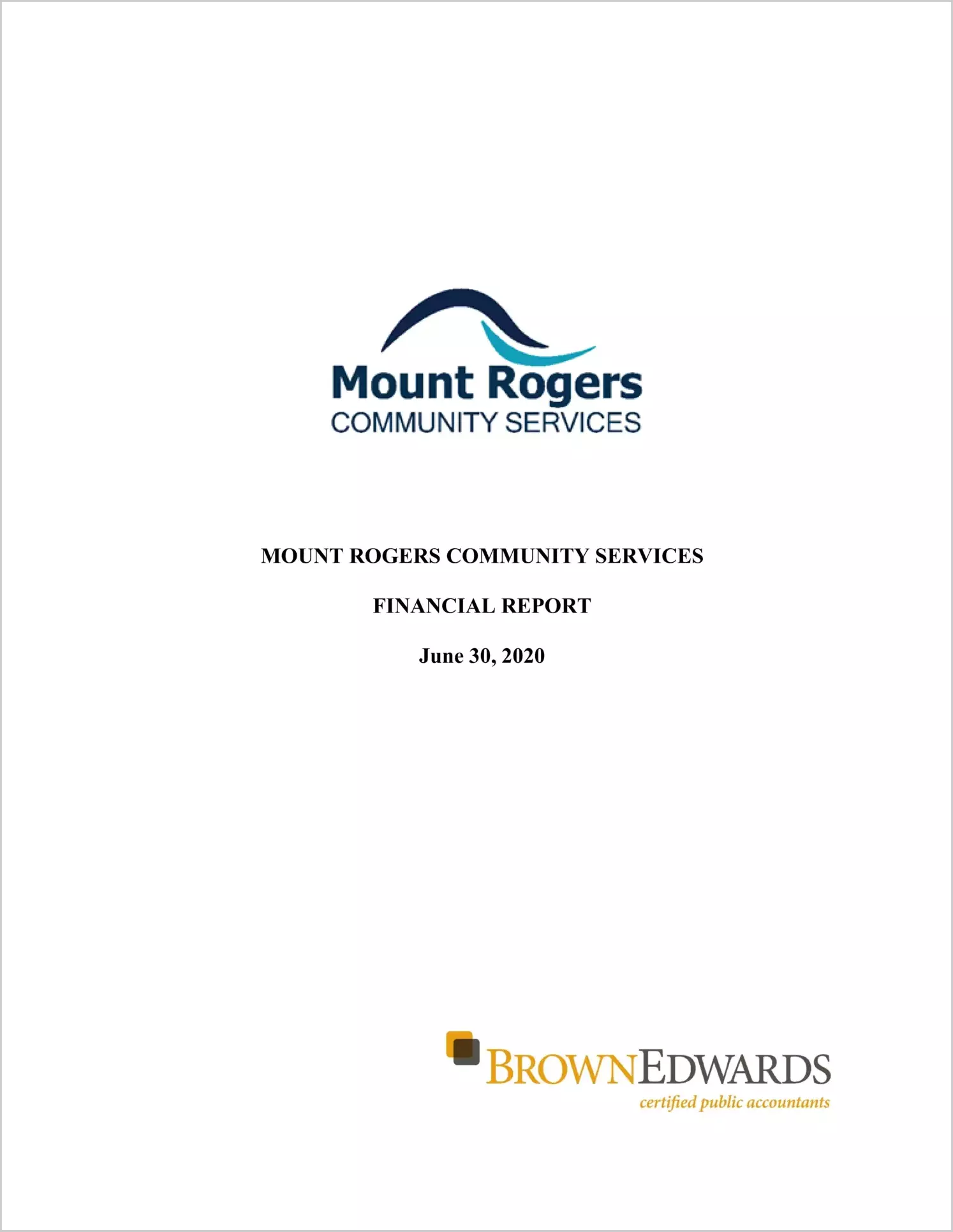 2020 ABC/Other Annual Financial Report  for Mount Rogers Community Services