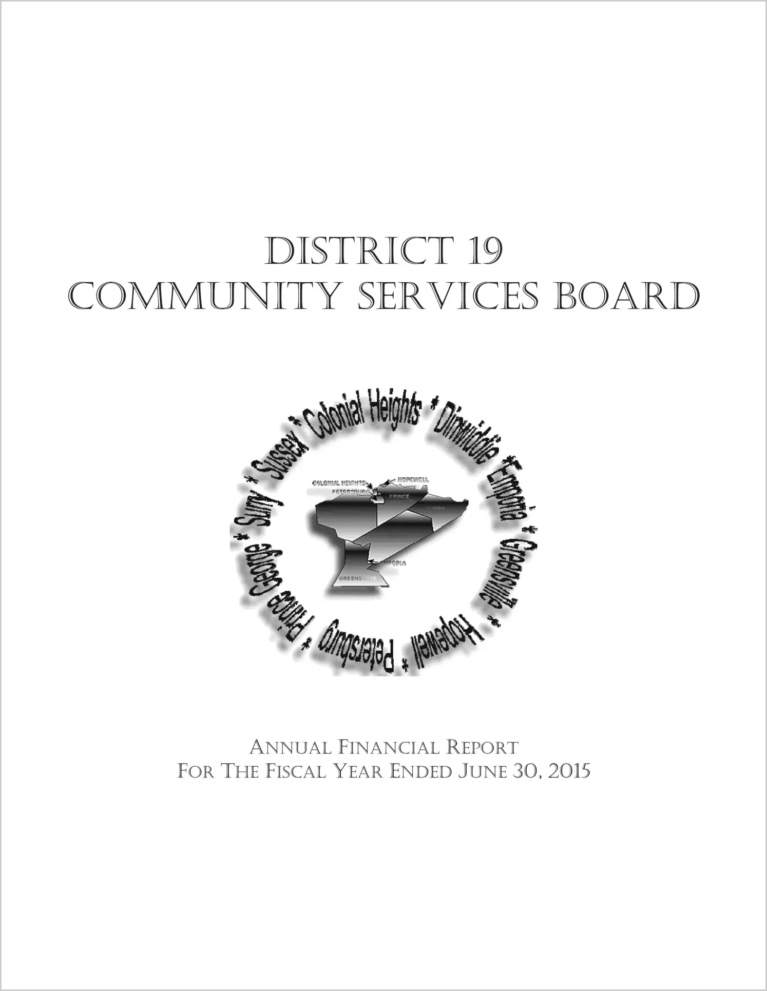2015 ABC/Other Annual Financial Report  for District 19 Community Services Board