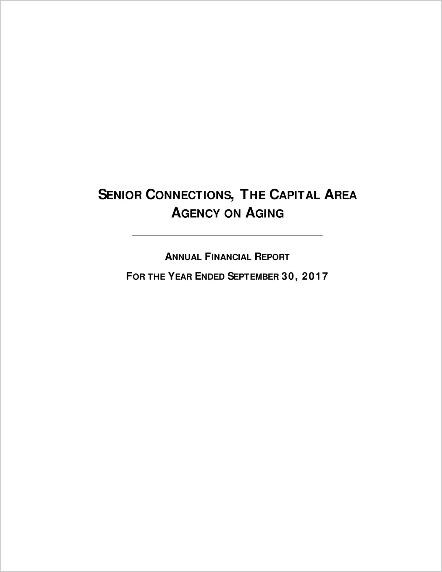 preview of 2017 ABC/Other Annual Financial Report for Capital Area Agency on Aging