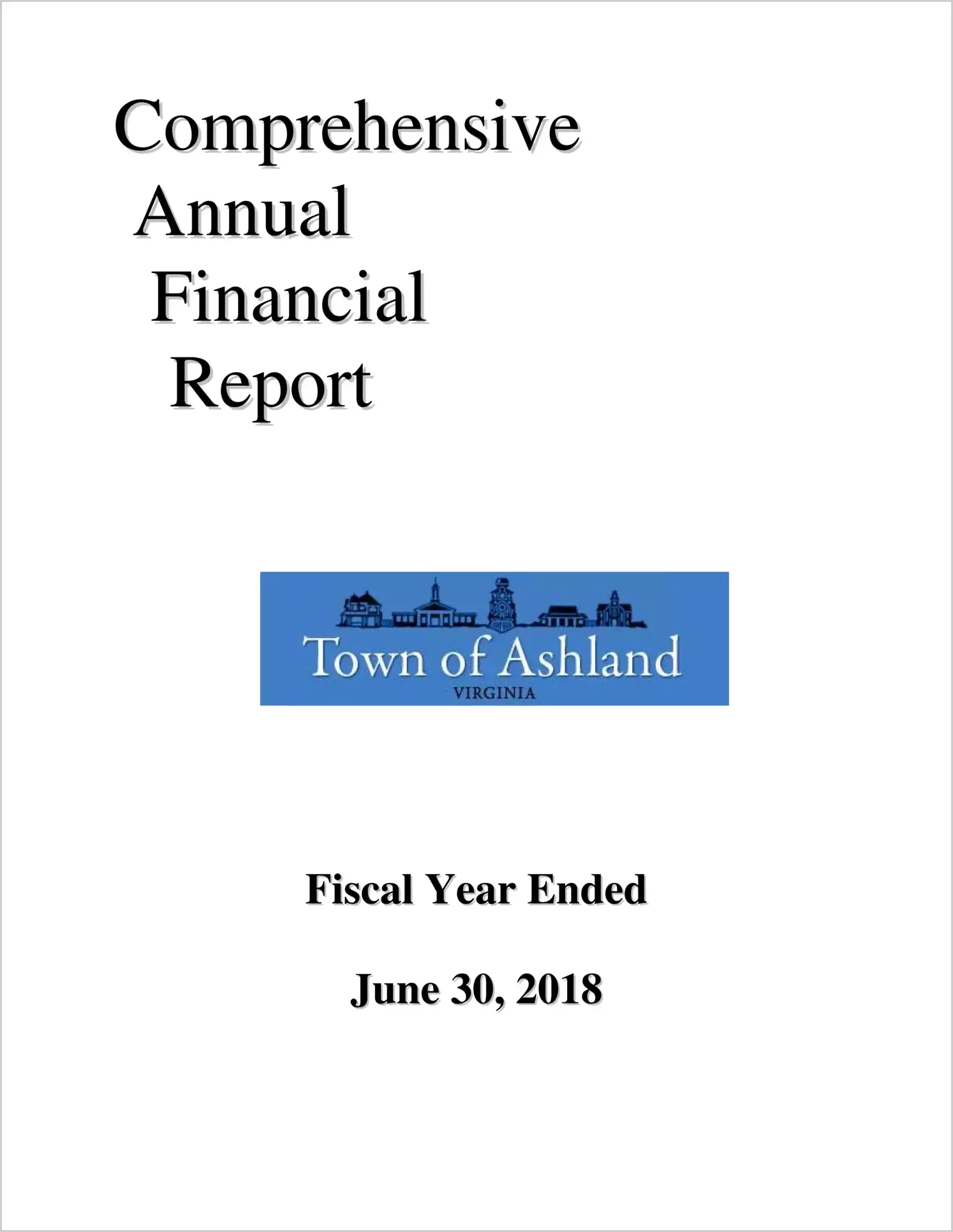 2018 Annual Financial Report for Town of Ashland