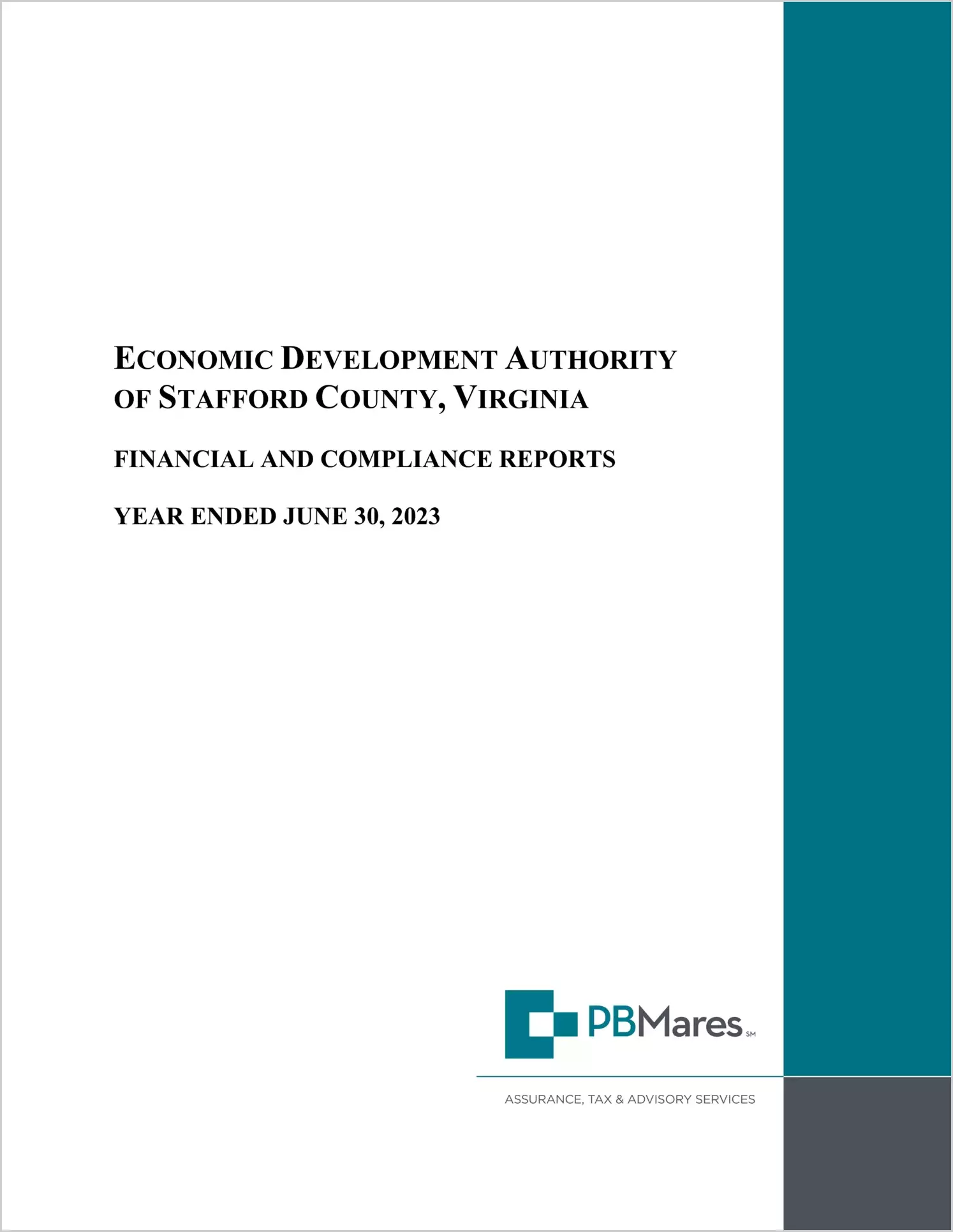 2023 ABC/Other Annual Financial Report for Stafford Economic Development Authority