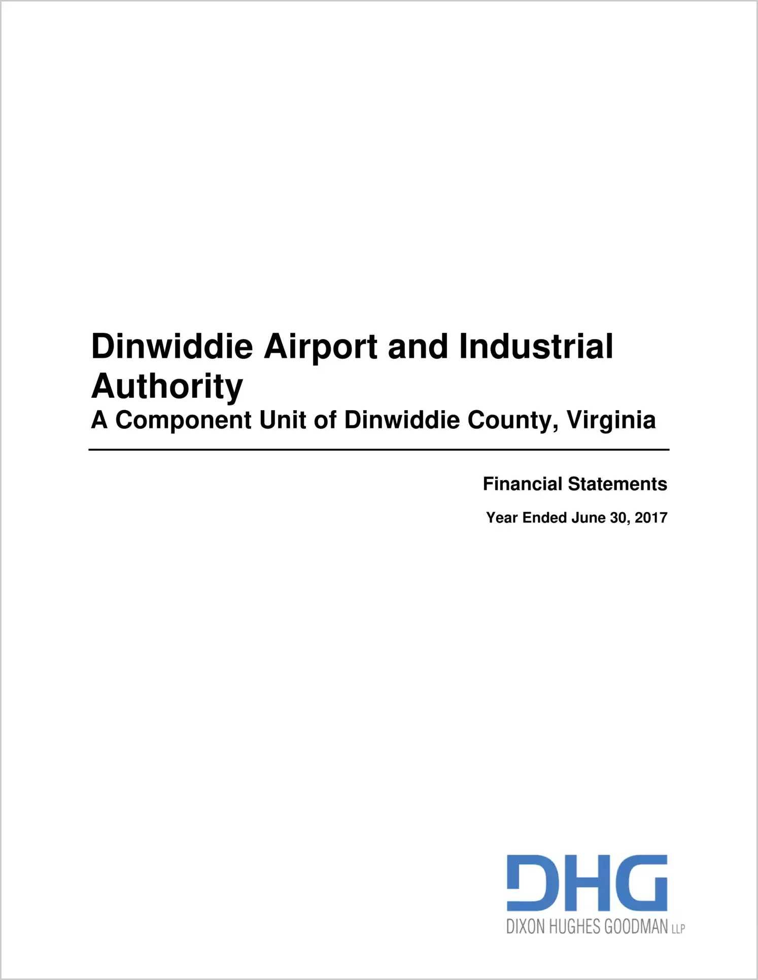 2017 Other Annual Financial Report for Dinwiddie Airport and Industrial Authority