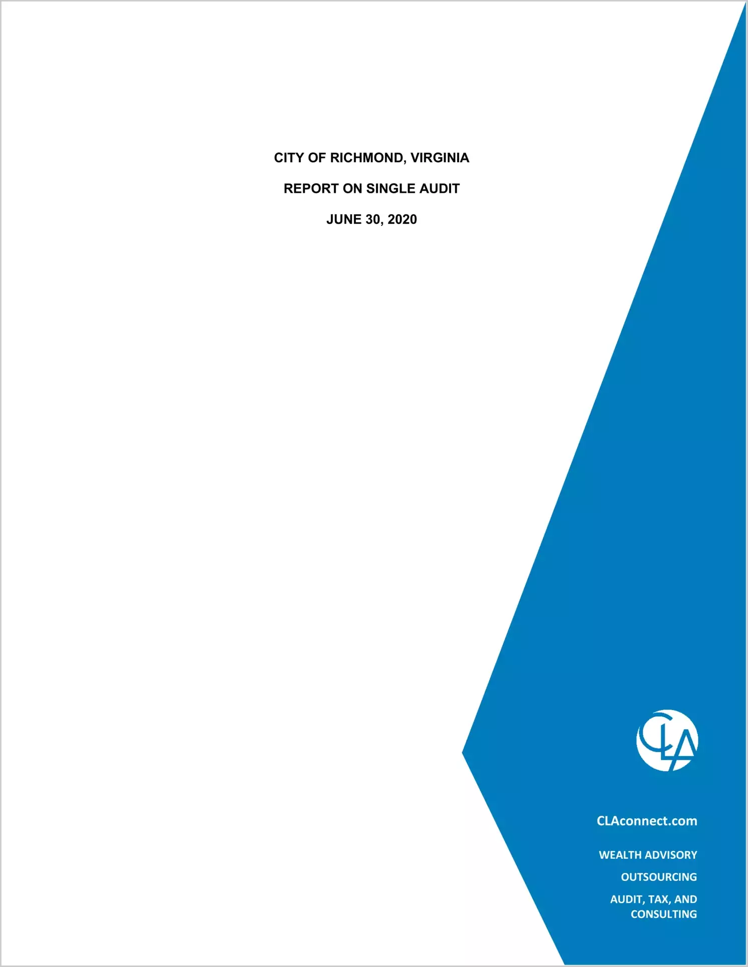 2020 Internal Control and Compliance Report for City of Richmond
