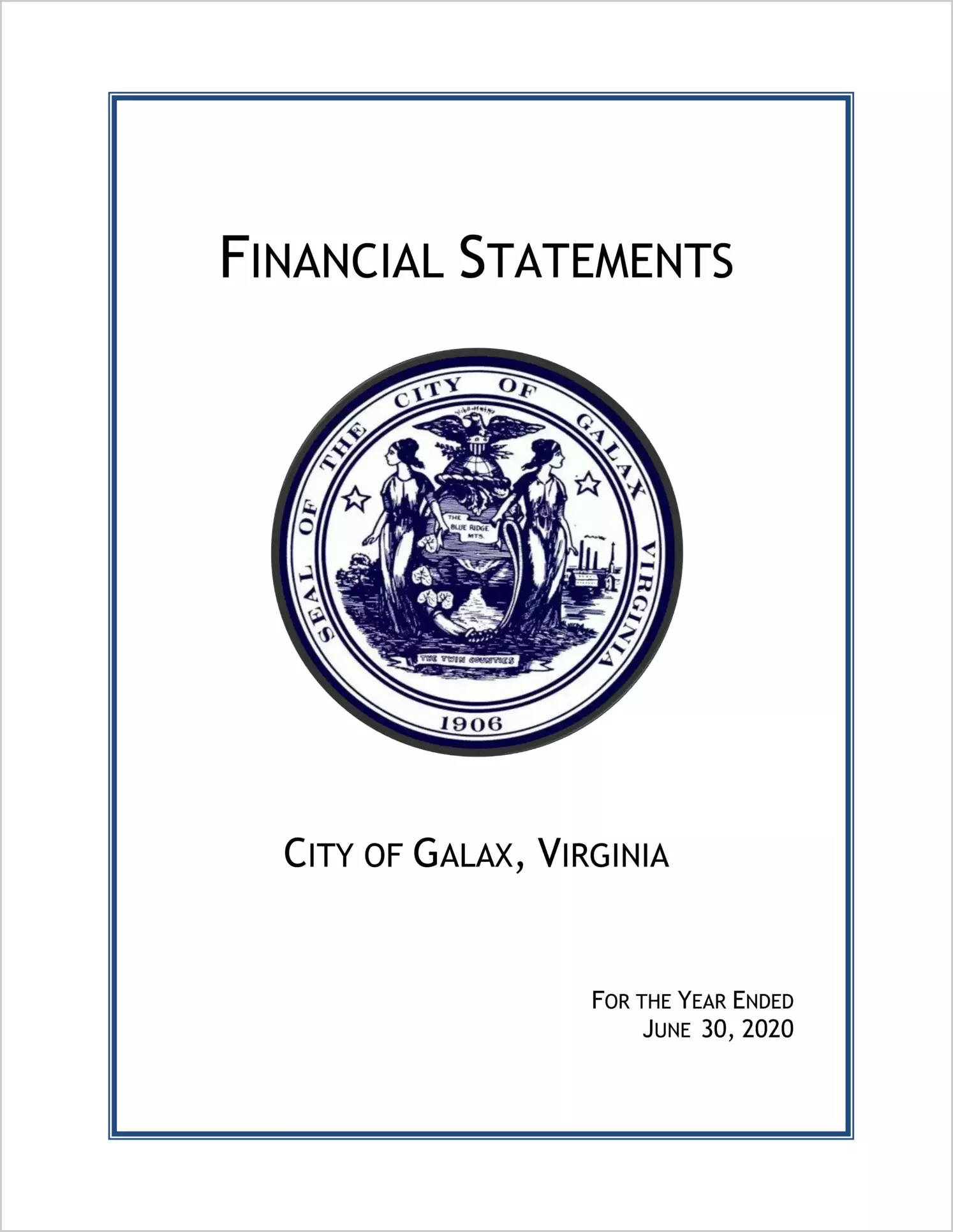 2020 Annual Financial Report for City of Galax