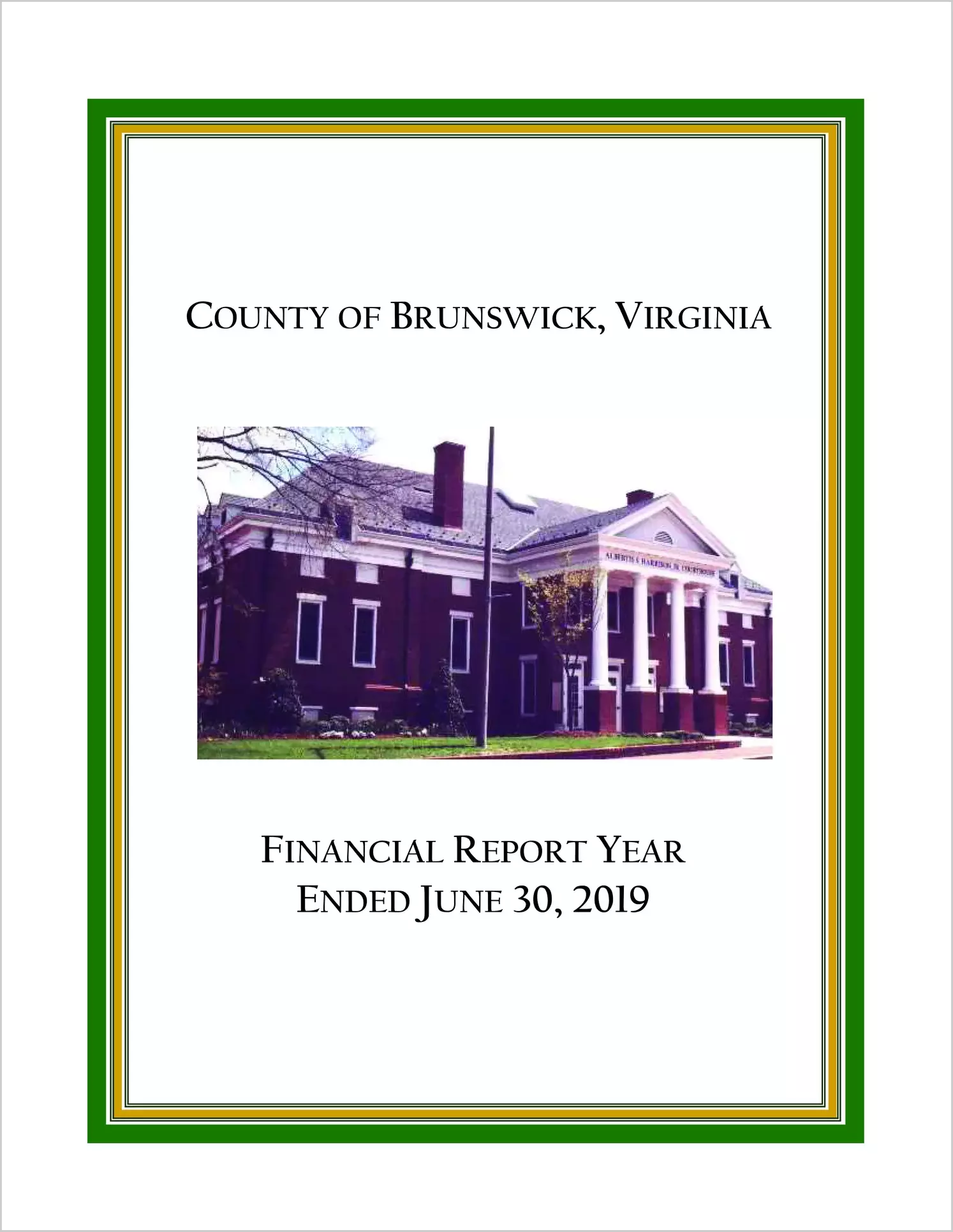 2019 Annual Financial Report for County of Brunswick