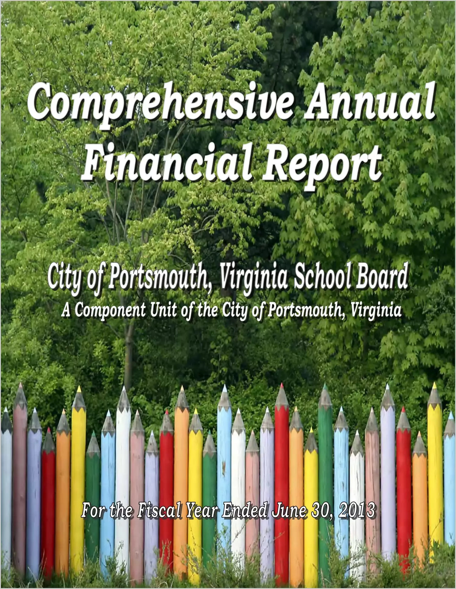 2013 Public Schools Annual Financial Report for City of Portsmouth
