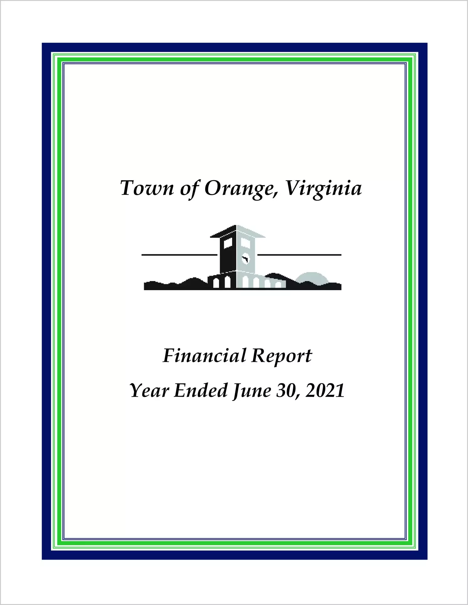 2021 Annual Financial Report for Town of Orange