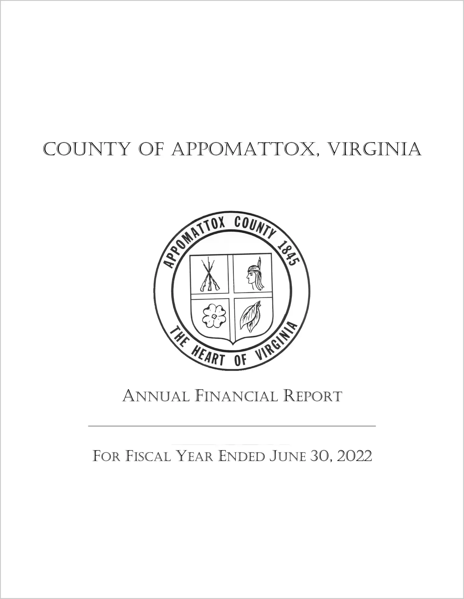 2022 Annual Financial Report for County of Appomattox