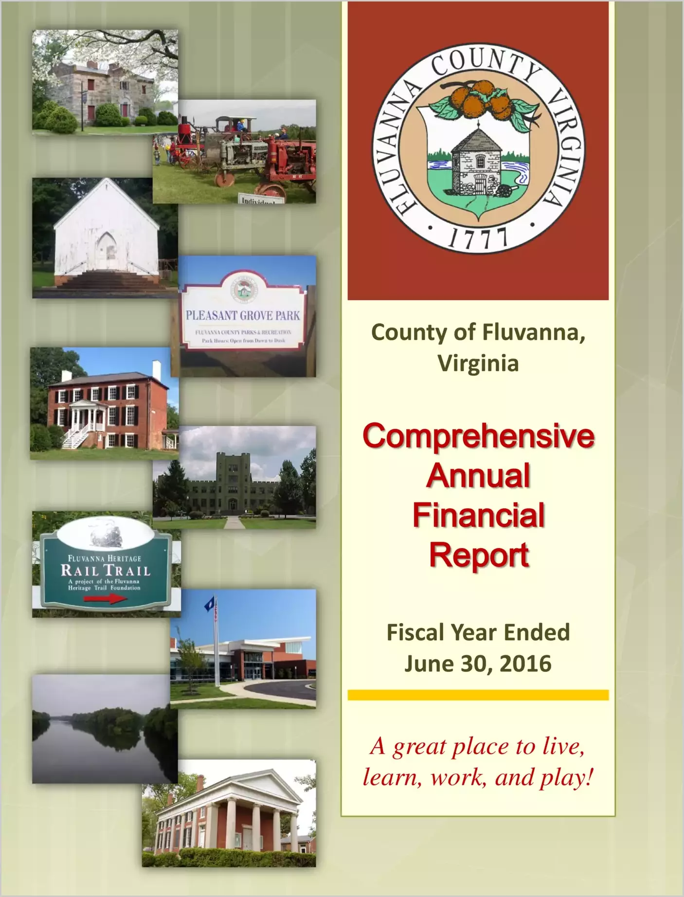 2016 Annual Financial Report for County of Fluvanna